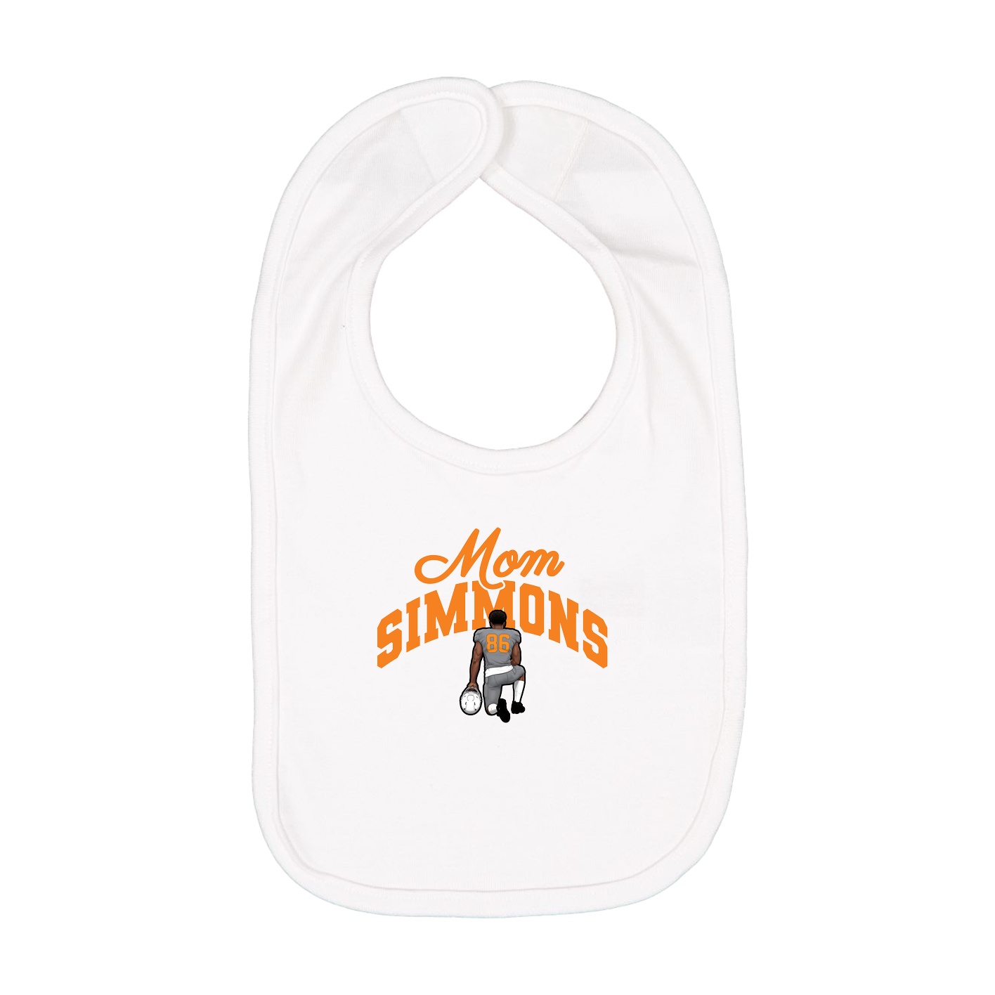 Infant Bib — Mothers Day Arch in White