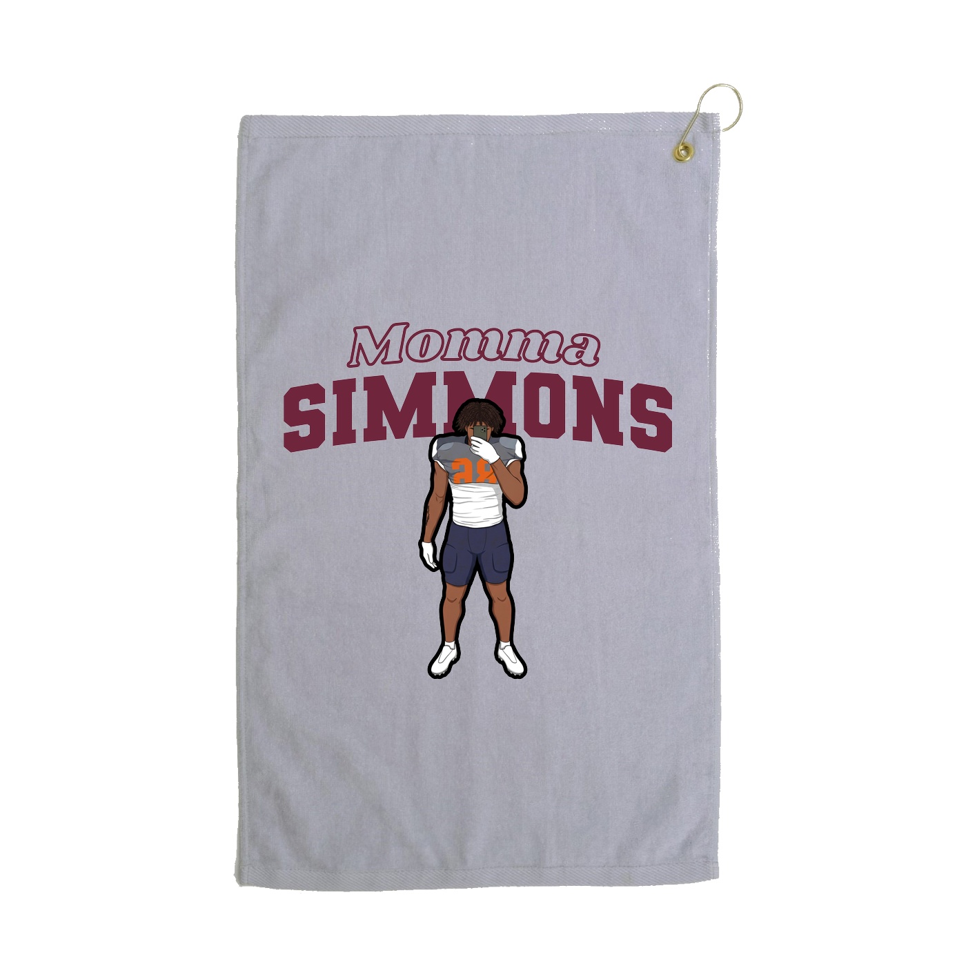 Golf Towel — Mothers Day Block in Grey
