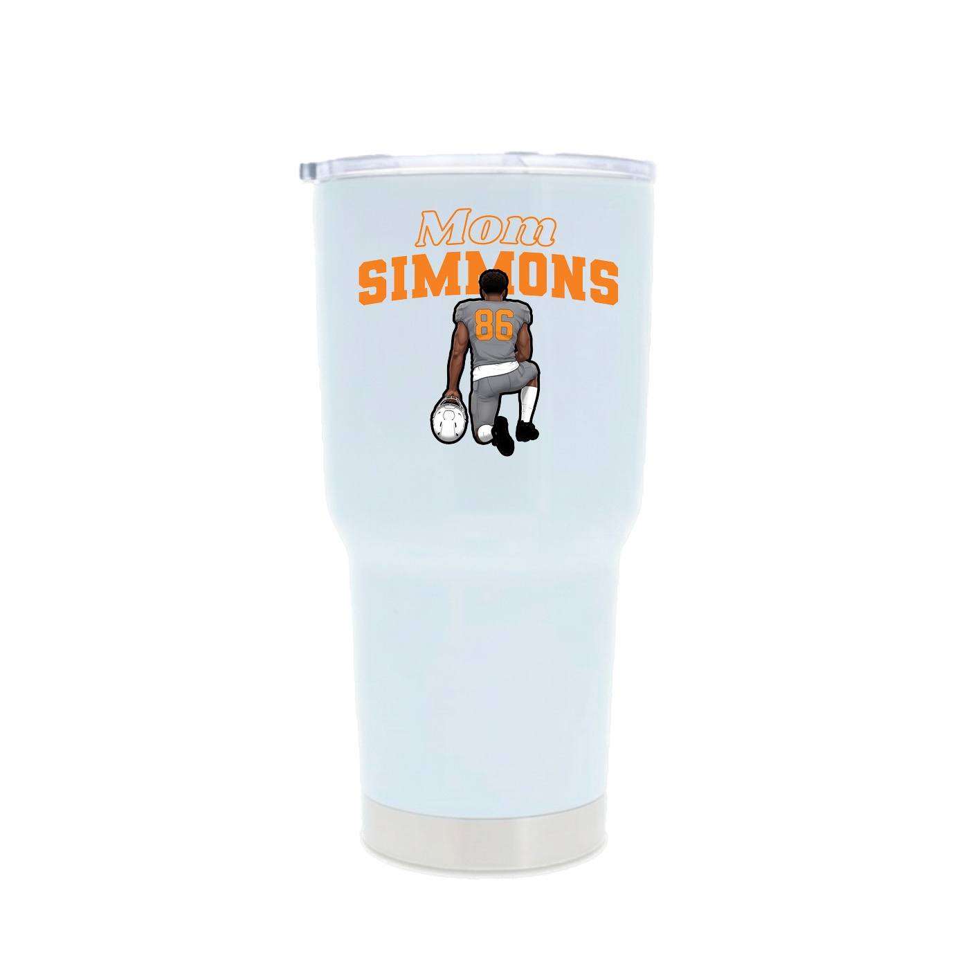 30oz Stainless Steel Tumbler — Mothers Day Block in White
