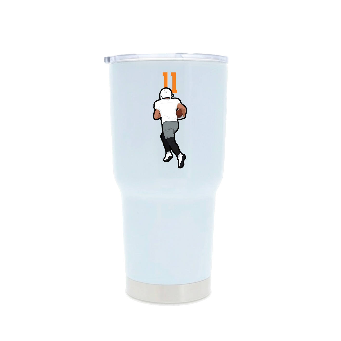 30oz Stainless Steel Tumbler — Number Top in White