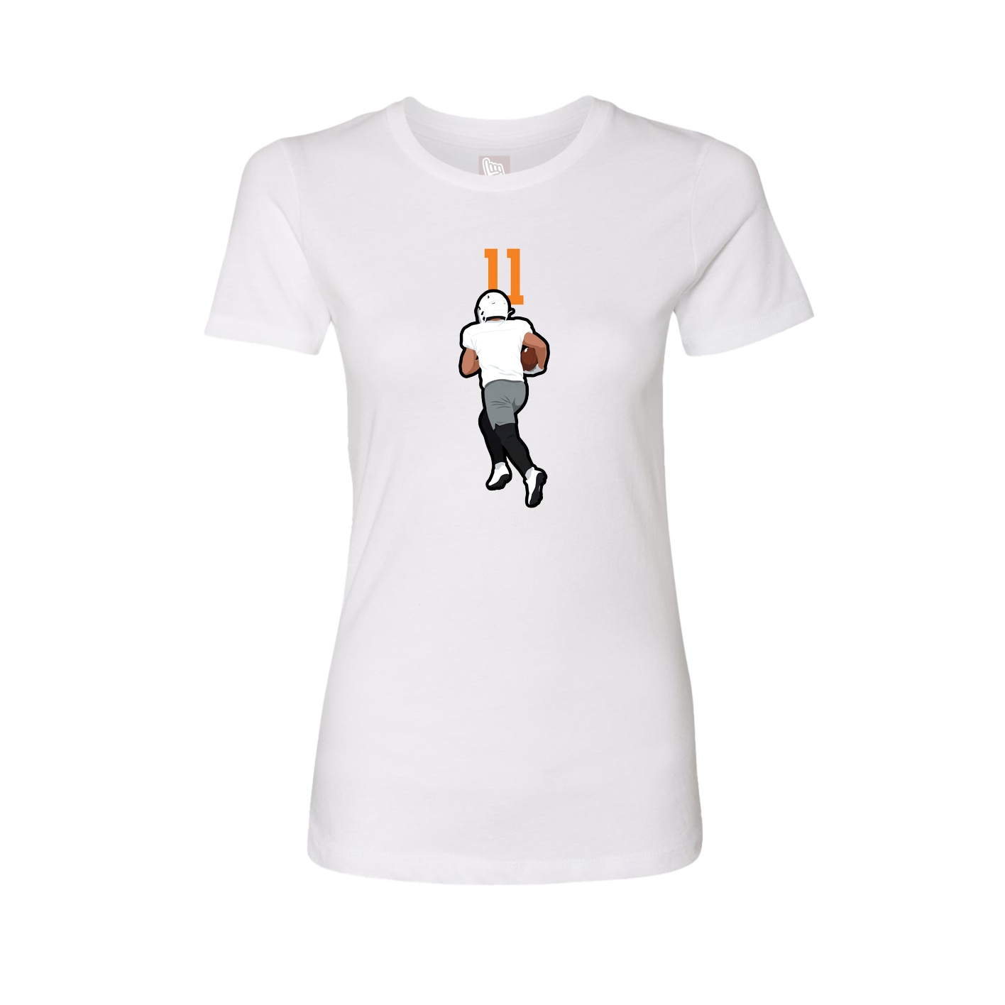 Fitted Women's Tee — Number Top in White