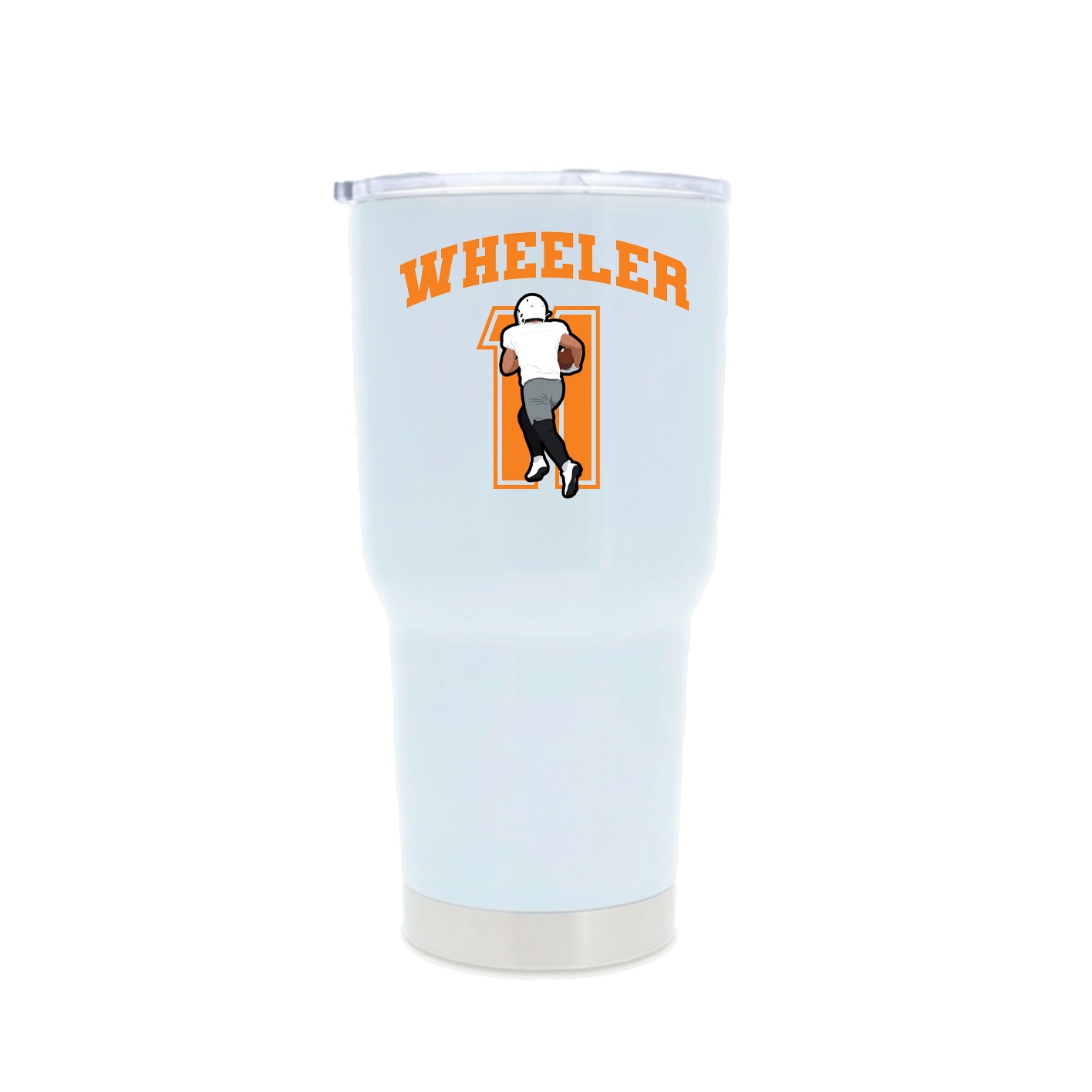 30oz Stainless Steel Tumbler — Number in White