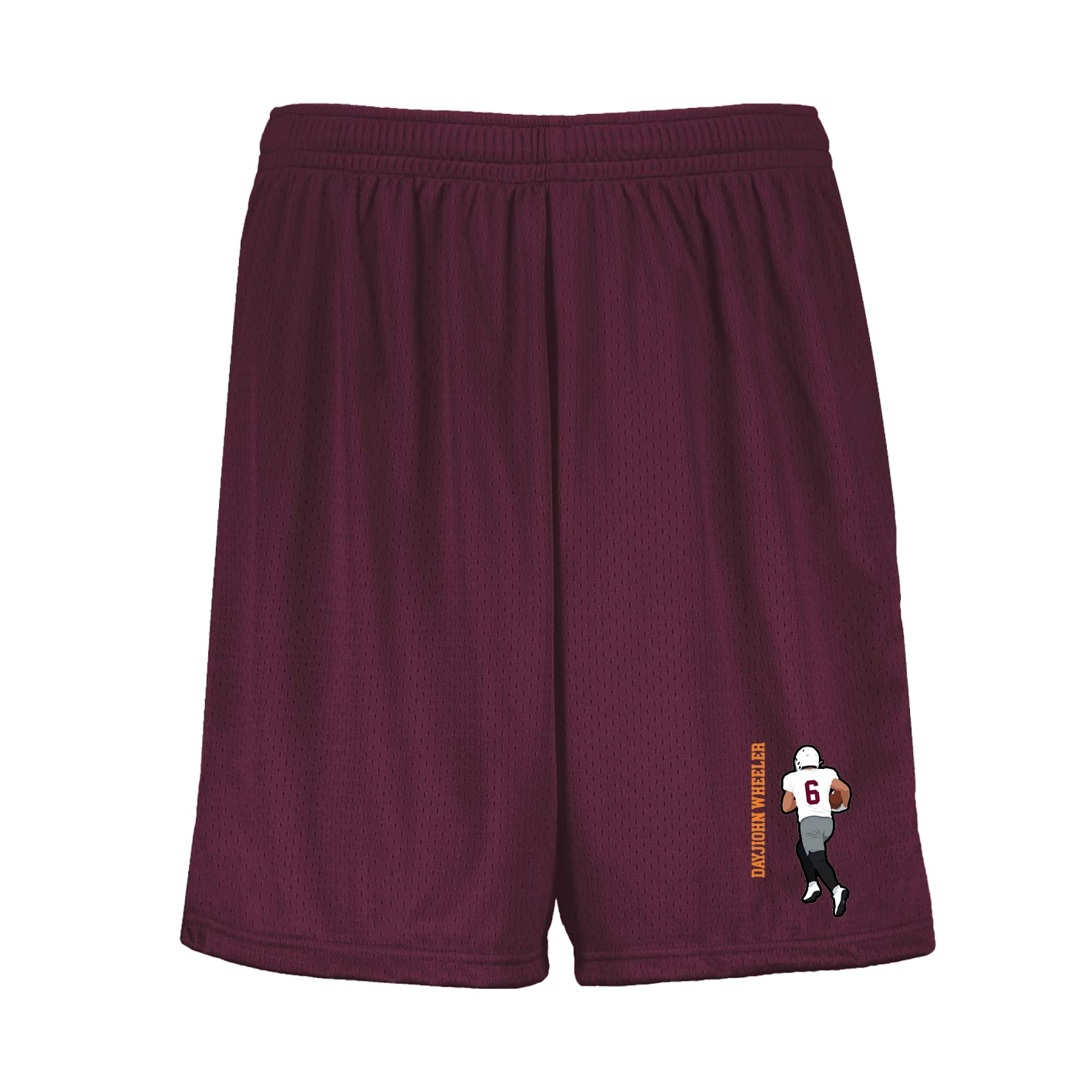 Shorts — Name Vertical in Maroon