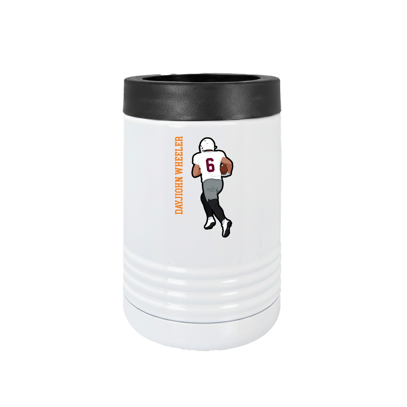 Beverage Holder — Name Vertical in White