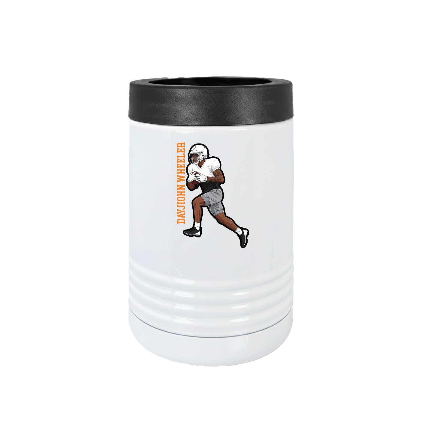 Beverage Holder — Name Vertical in White