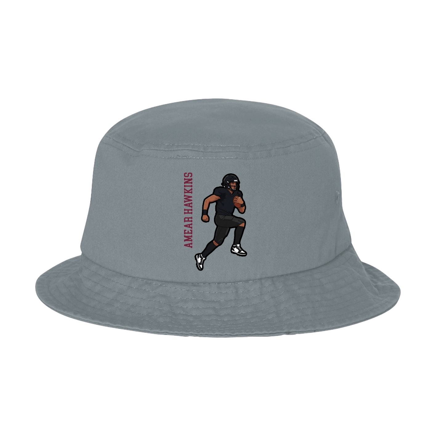 Bucket Cap — Name Vertical in Grey