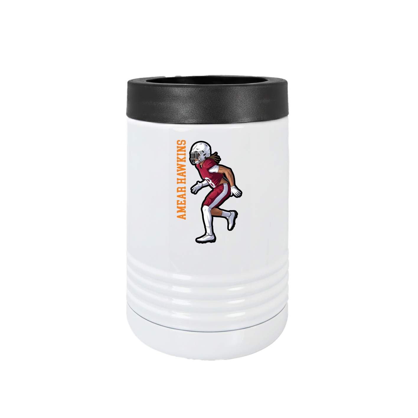 Beverage Holder — Name Vertical in White