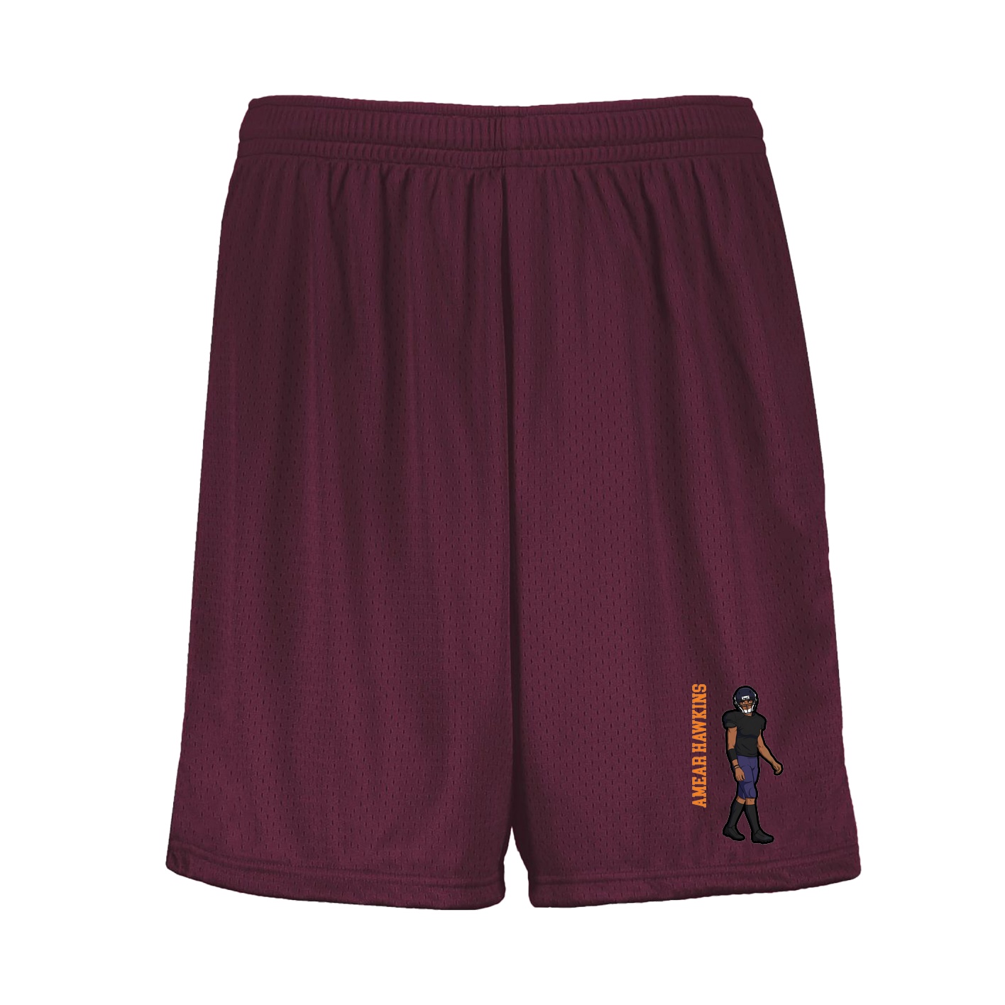 Shorts — Name Vertical in Maroon