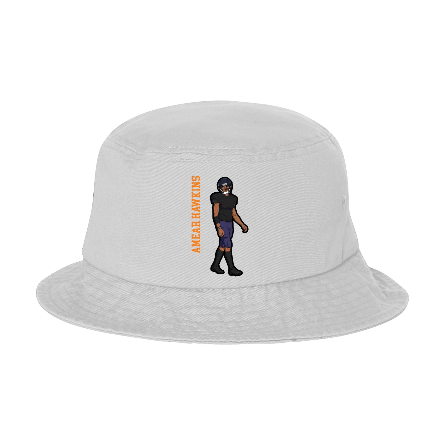 Bucket Cap — Name Vertical in White