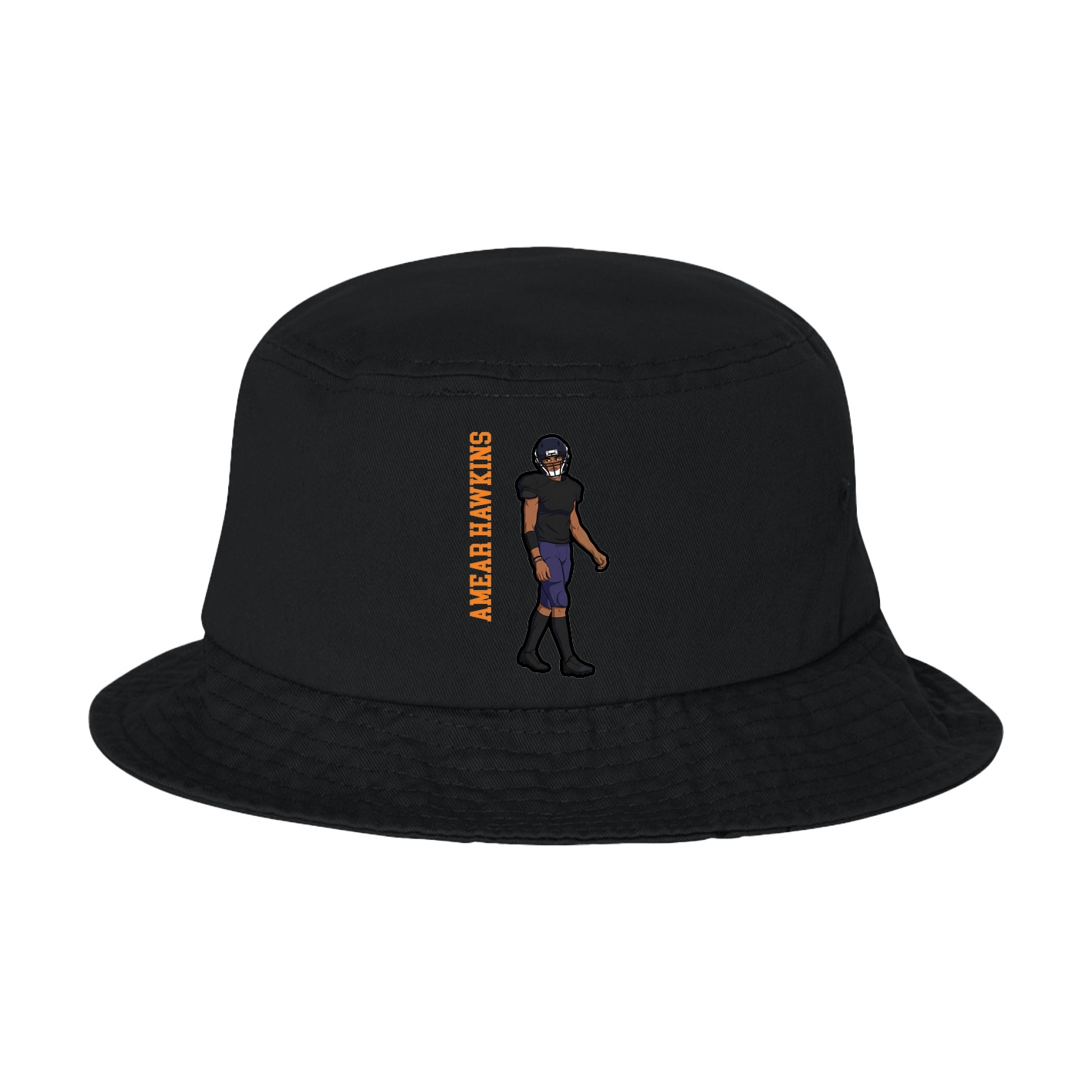 Bucket Cap — Name Vertical in Black