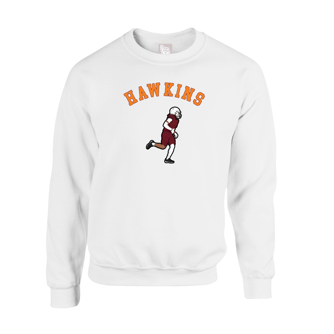 Fleece Crew — Shirsey Arch in White