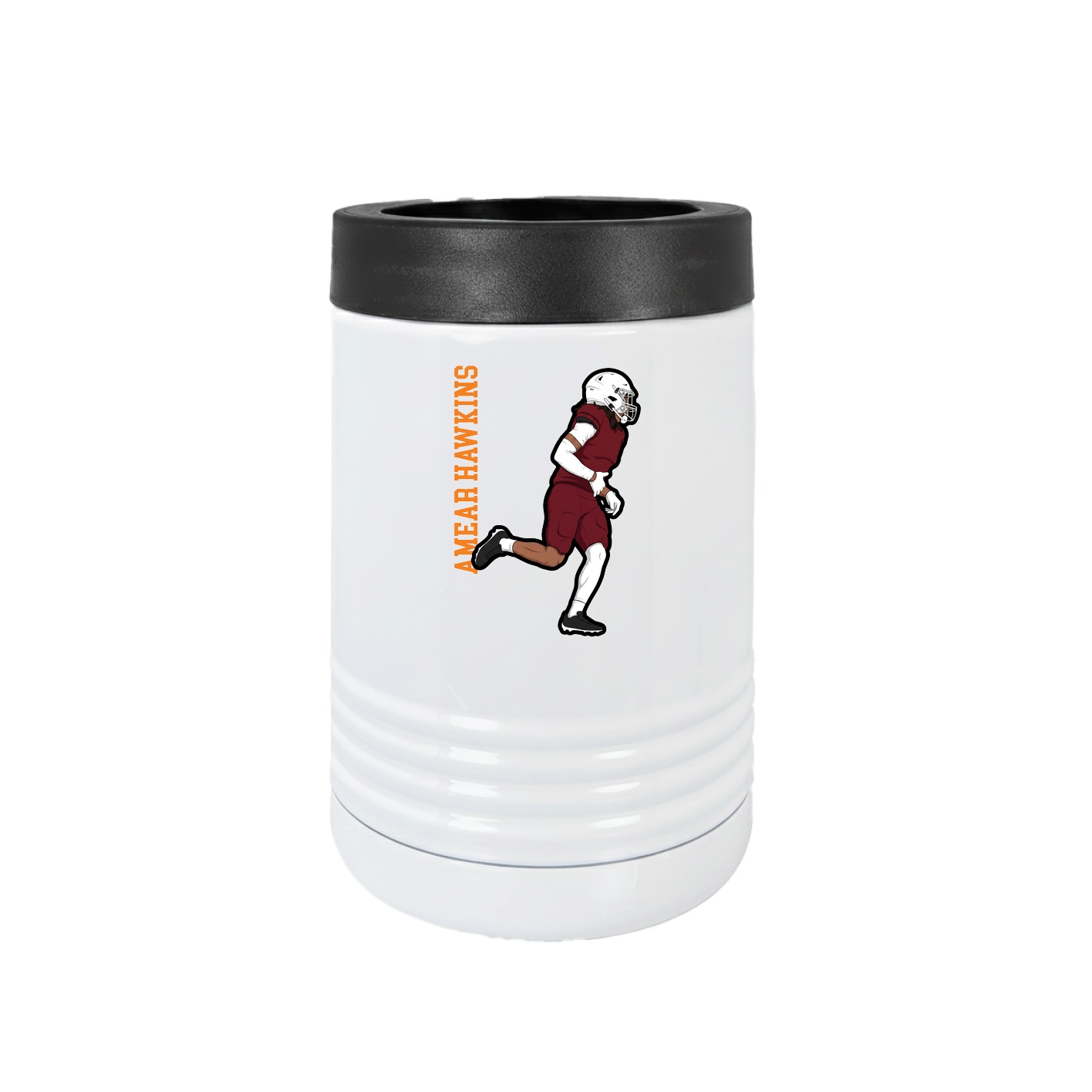 Beverage Holder — Name Vertical in White