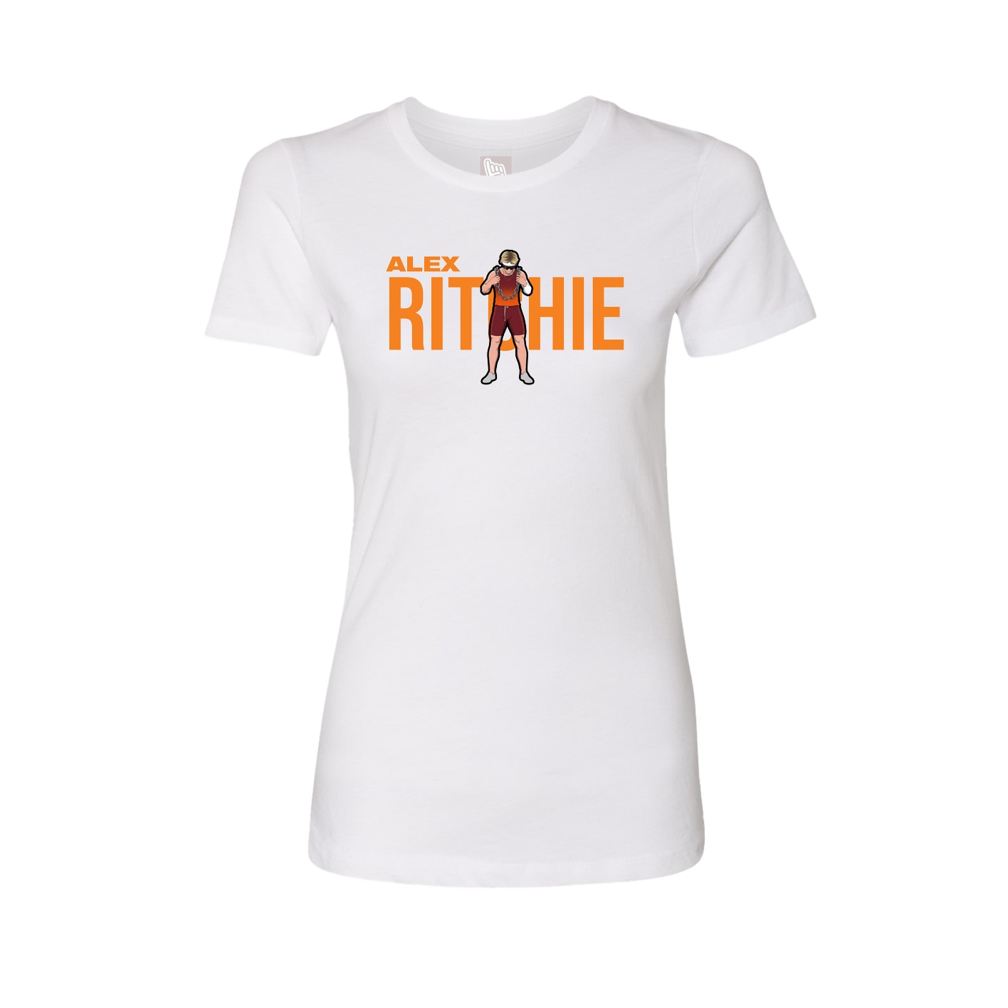 Fitted Women's Tee — Player Name in White