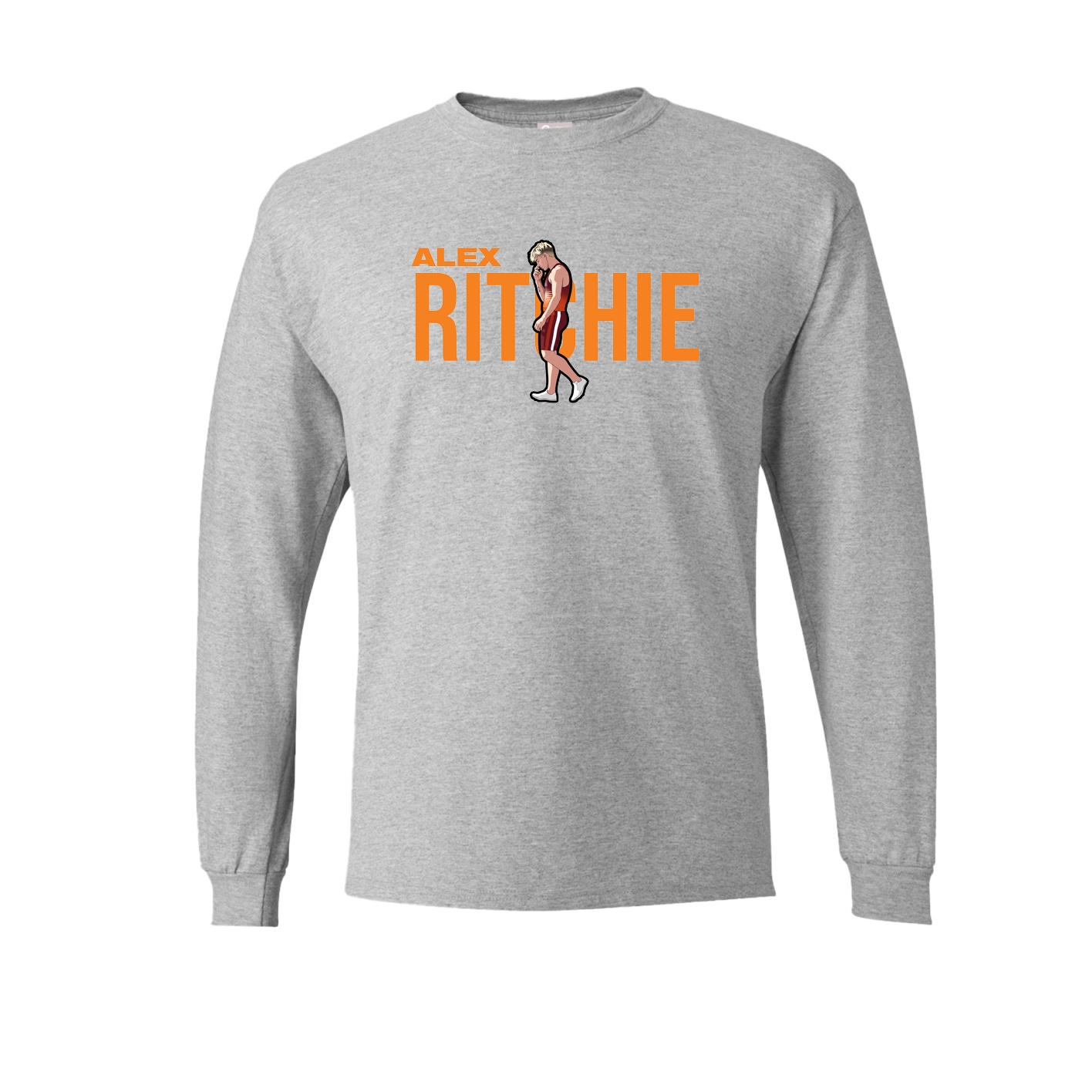 Long Sleeve Tee — Player Name in Grey