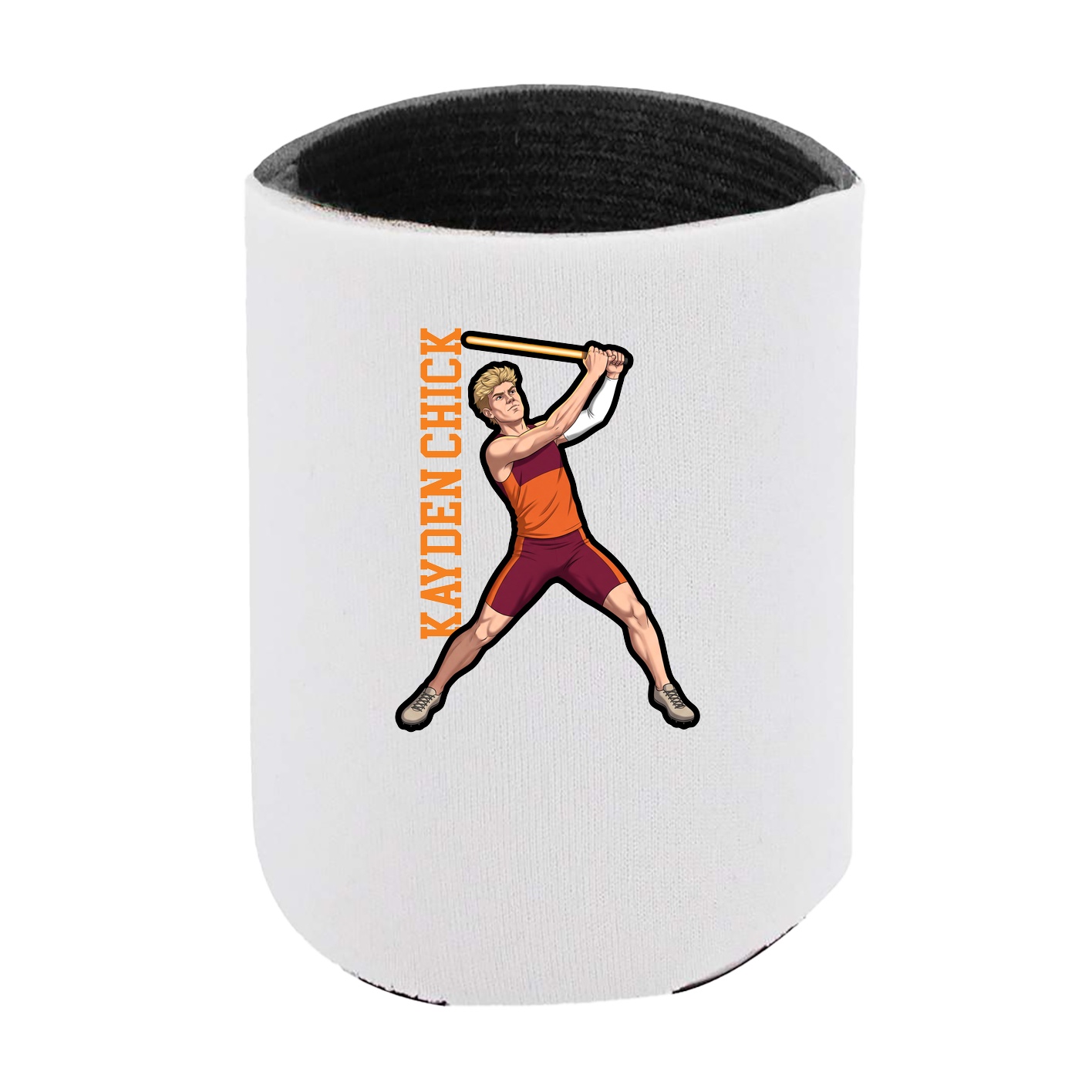Can Holder — Name Vertical in White