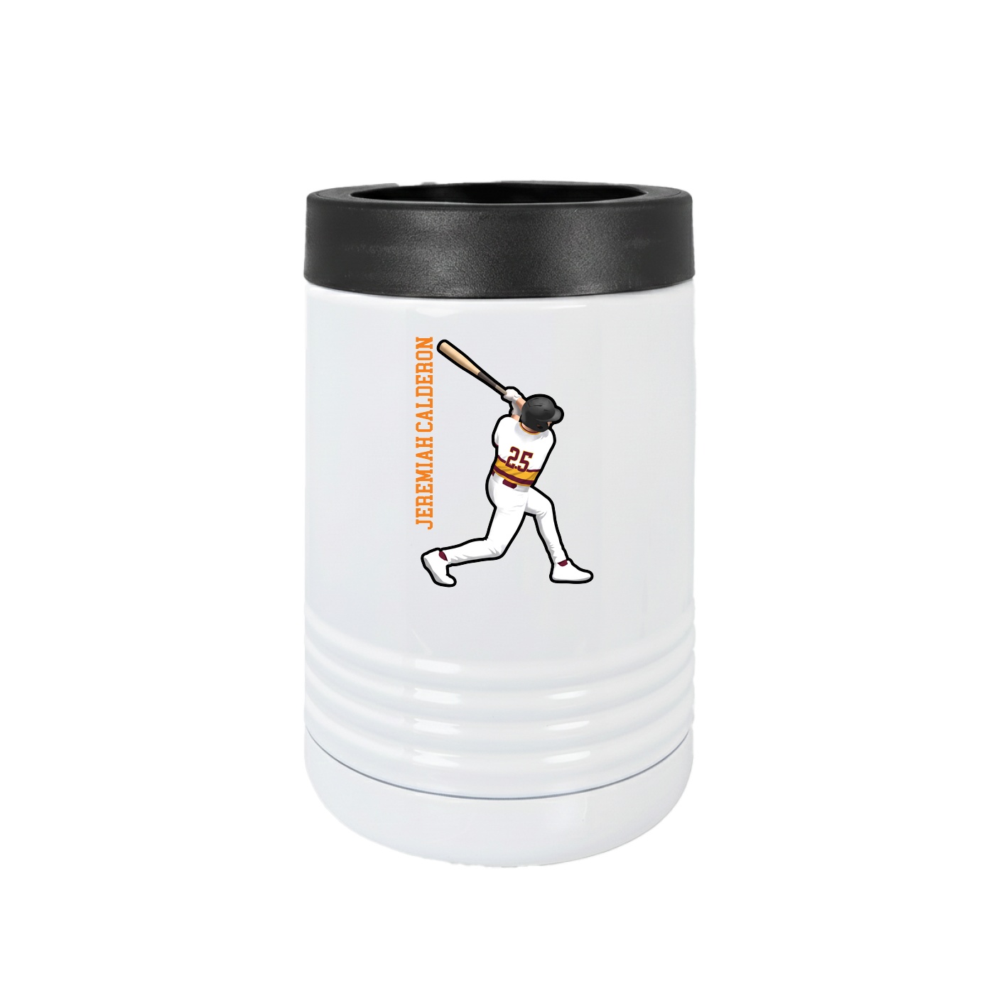 Beverage Holder — Name Vertical in White
