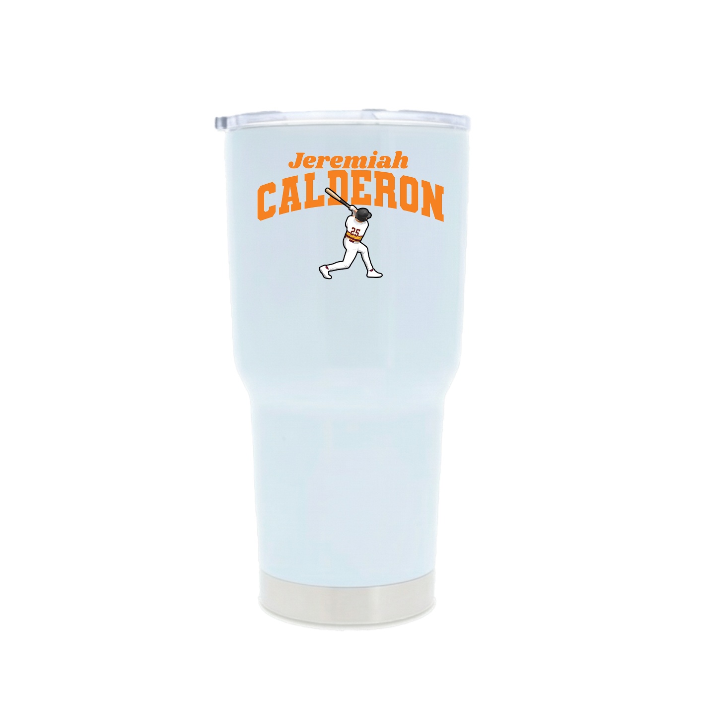 30oz Stainless Steel Tumbler — Signature Arch in White