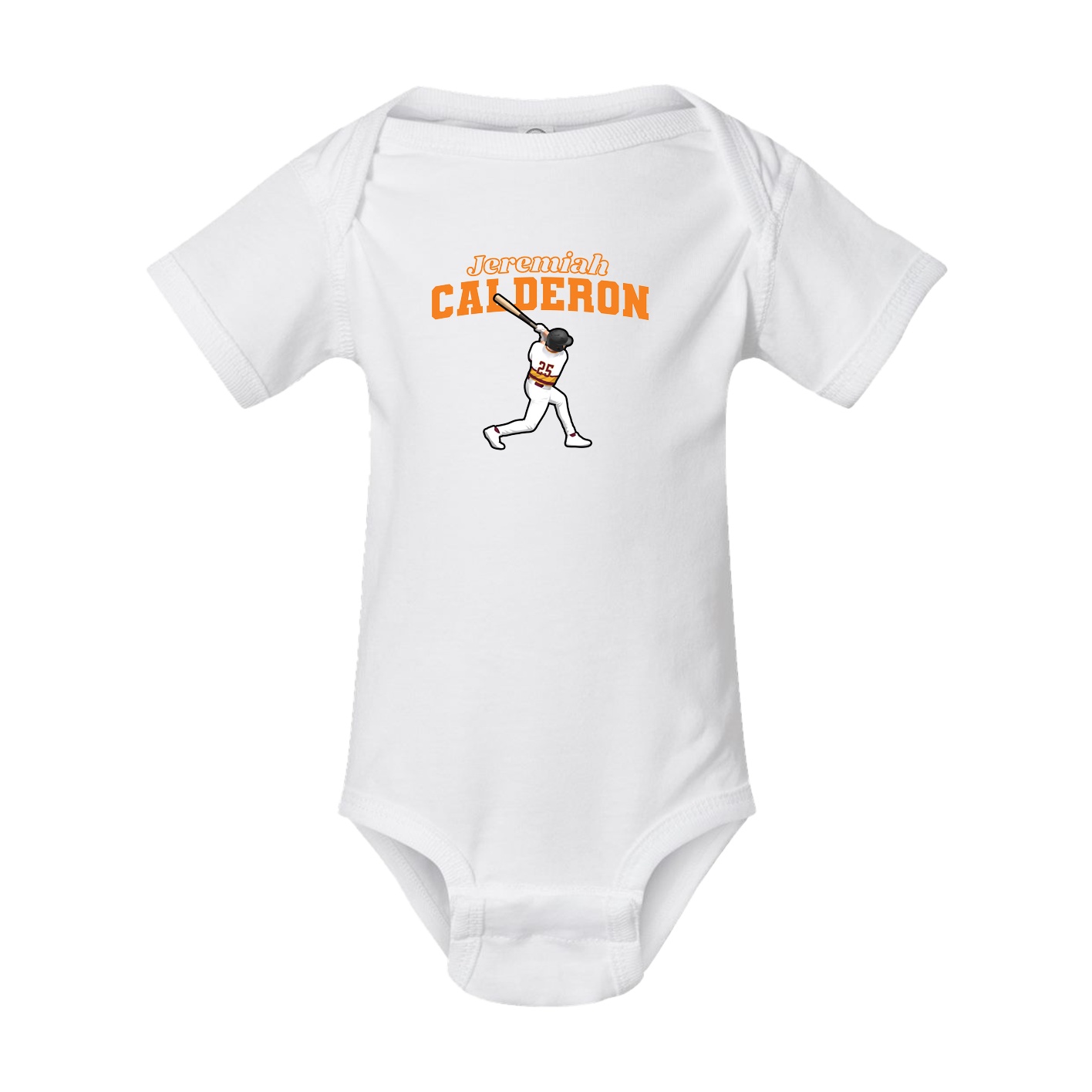 Baby Onesie — Name Arch in White