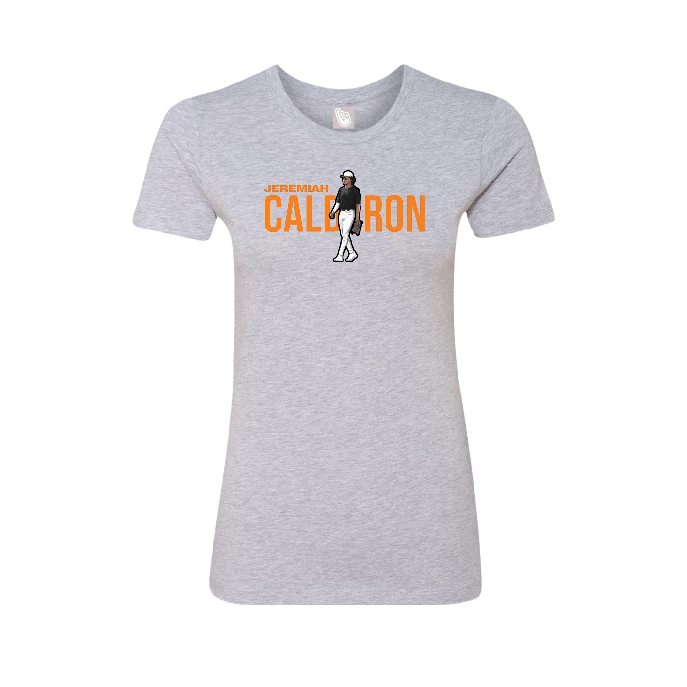 Fitted Women's Tee — Player Name in Grey