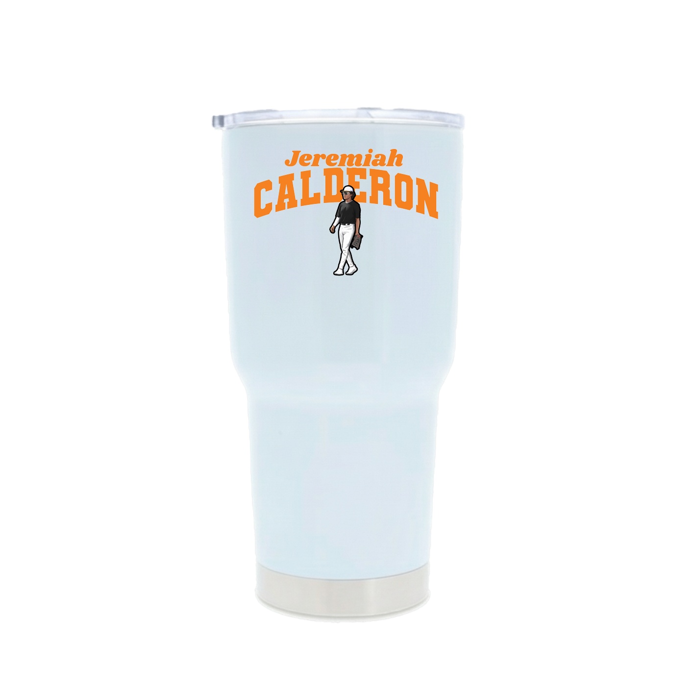 30oz Stainless Steel Tumbler — Signature Arch in White