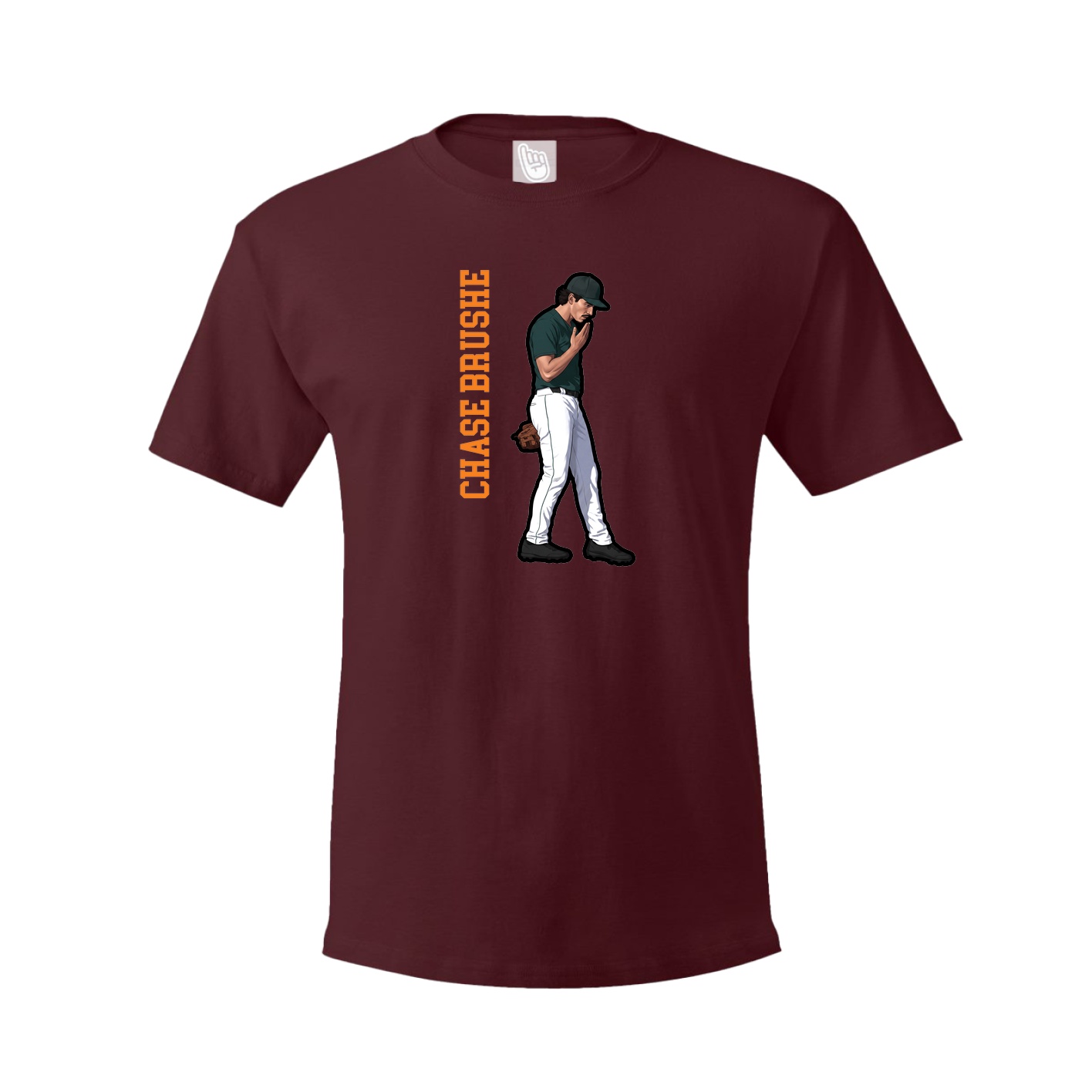 Youth Tee — Name Vertical in Maroon
