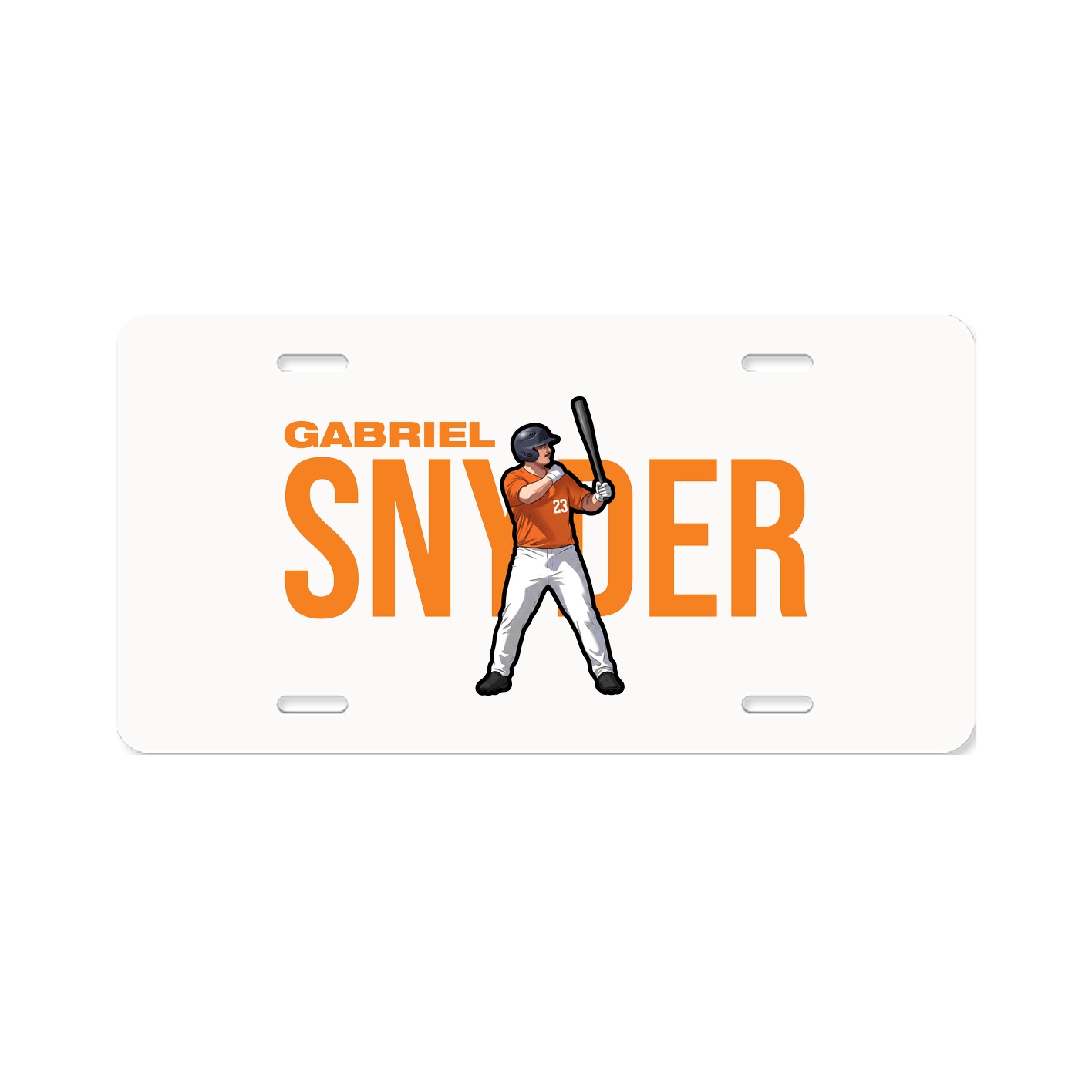 License Plate — Player Name in Classic