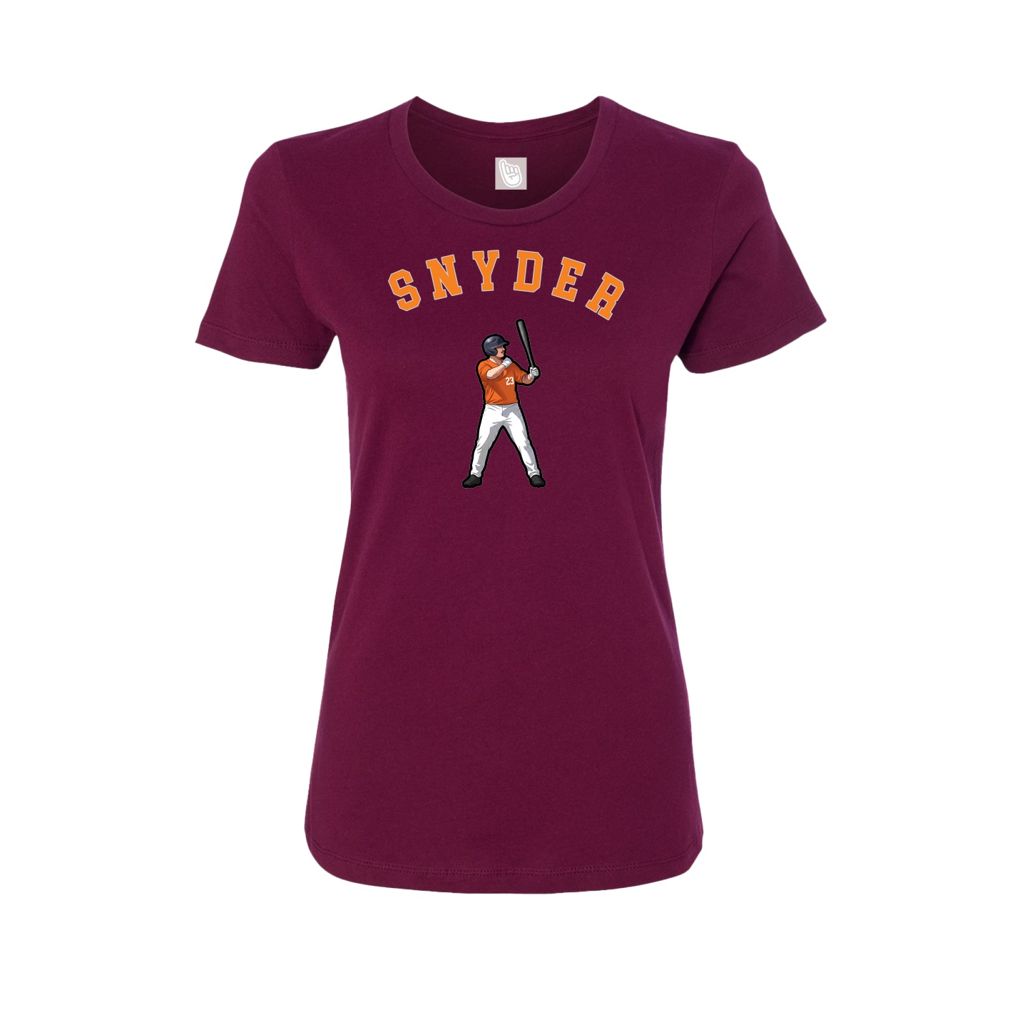 Fitted Women's Tee — Shirsey Arch in Maroon
