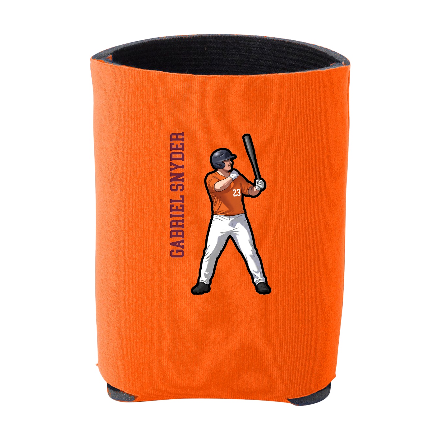 Can Holder — Name Vertical in Orange