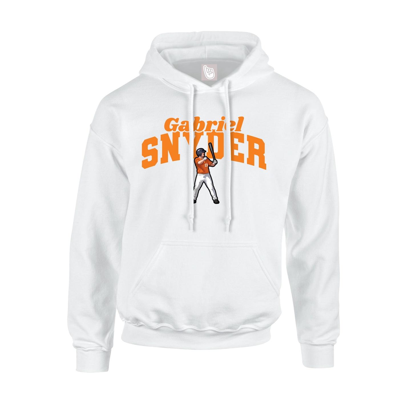 Youth Hoodie — Signature Arch in White