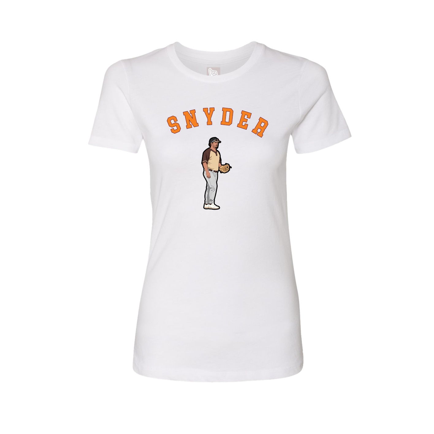 Fitted Women's Tee — Shirsey Arch in White