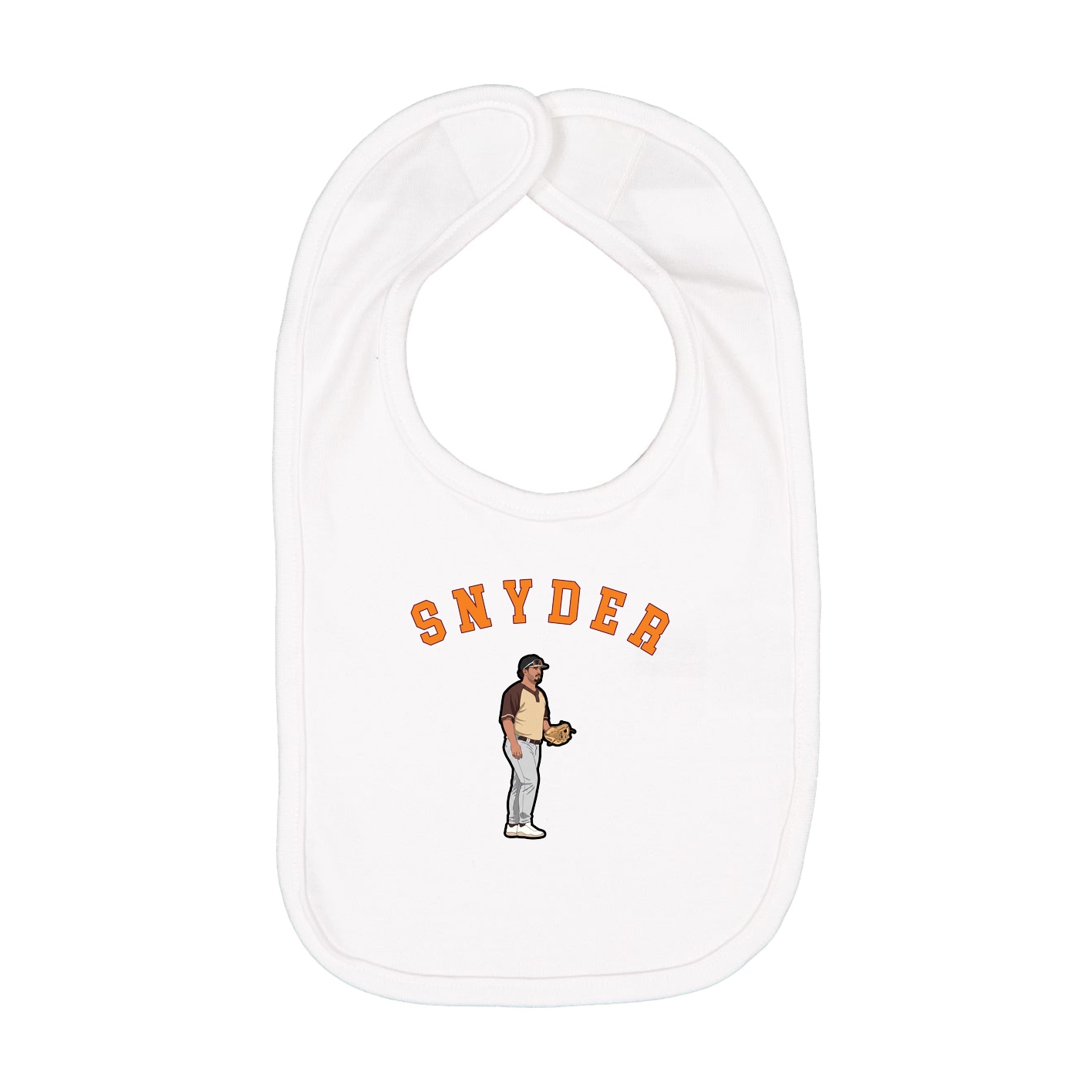 Infant Bib — Shirsey Arch in White