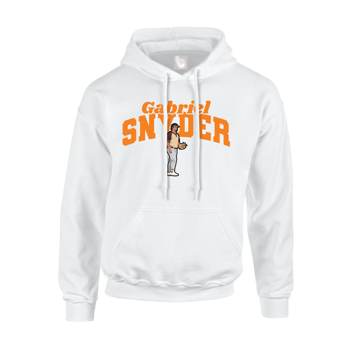 Hoodie — Signature Arch in White