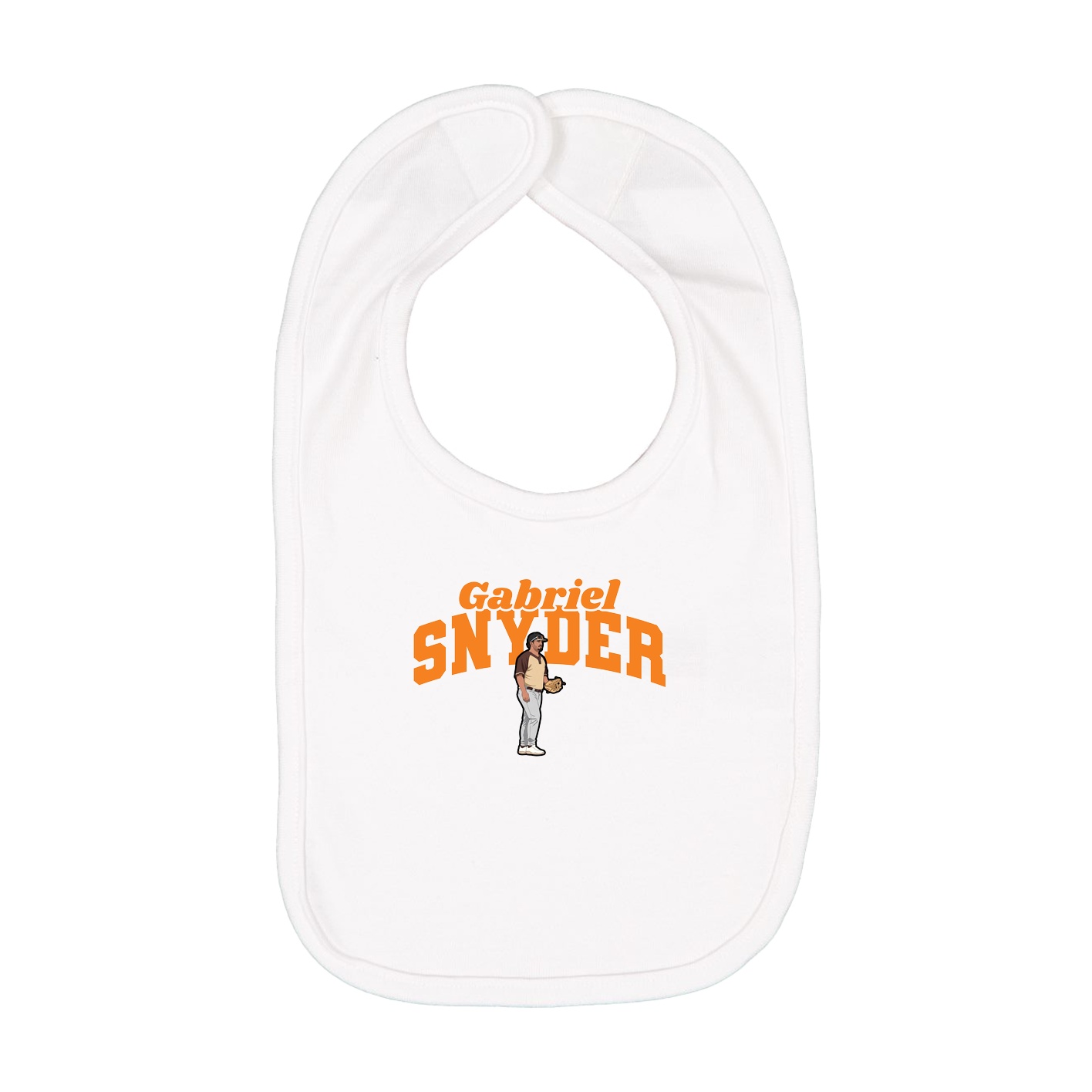 Infant Bib — Signature Arch in White