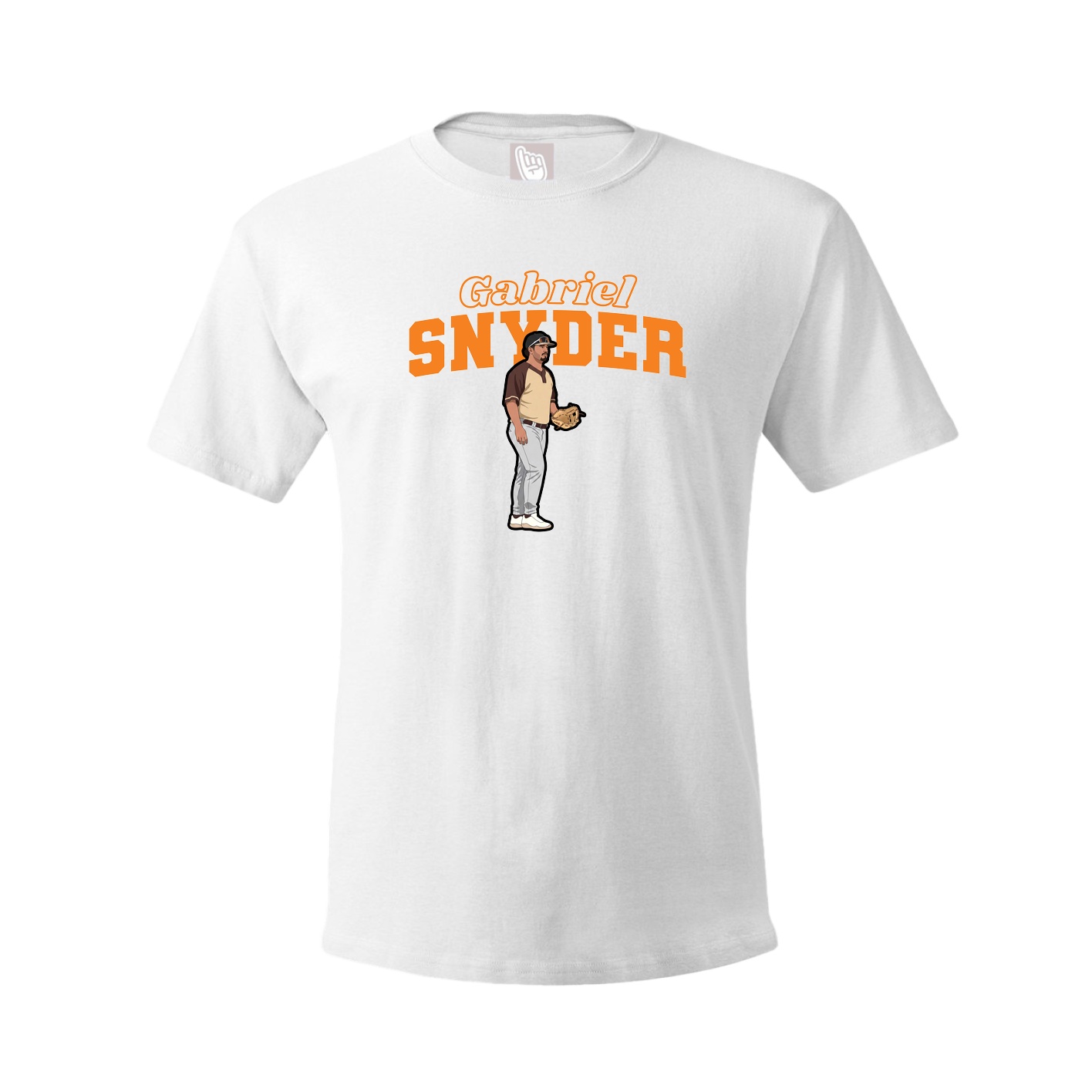 Youth Tee — Name Arch in White