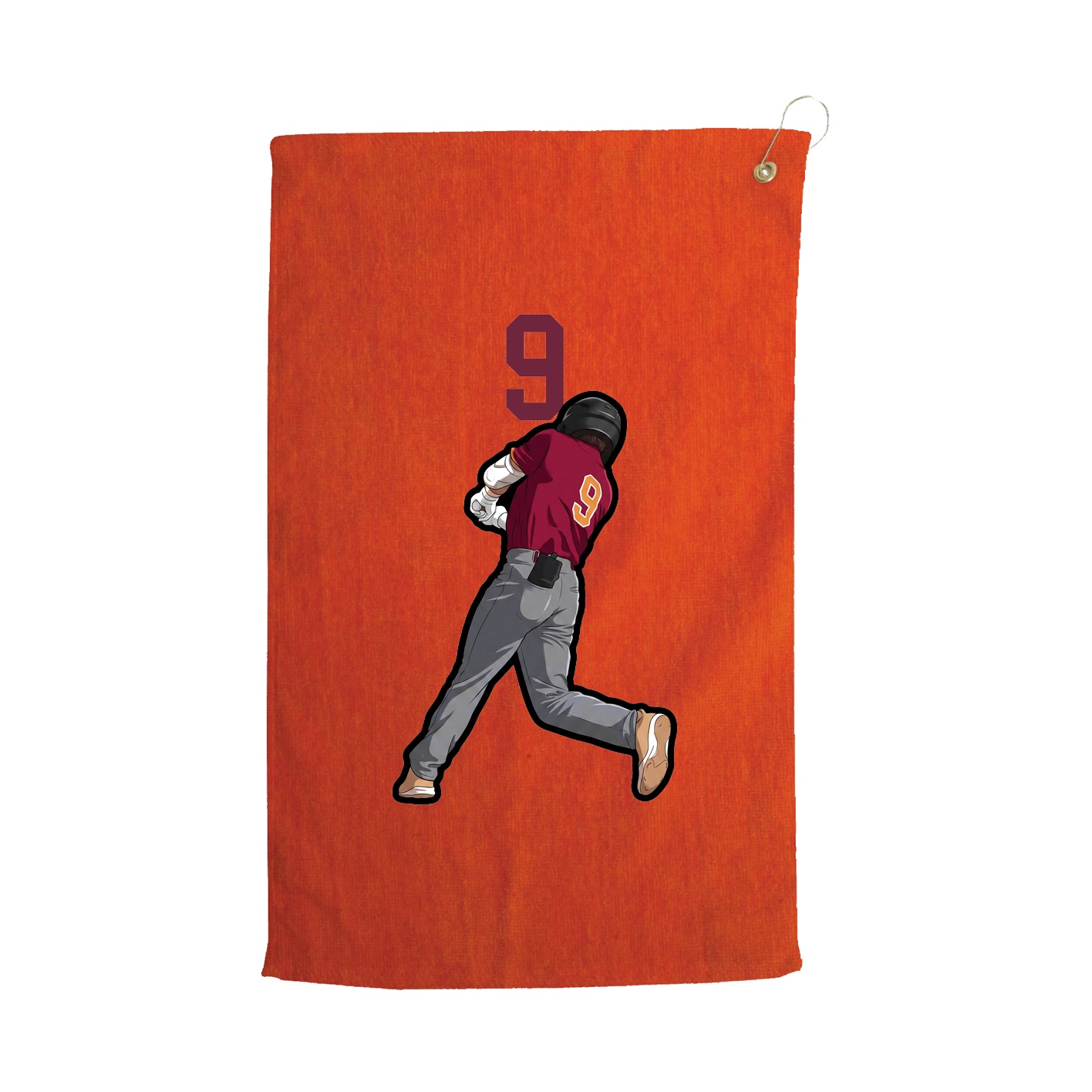 Golf Towel — Number Top in Orange