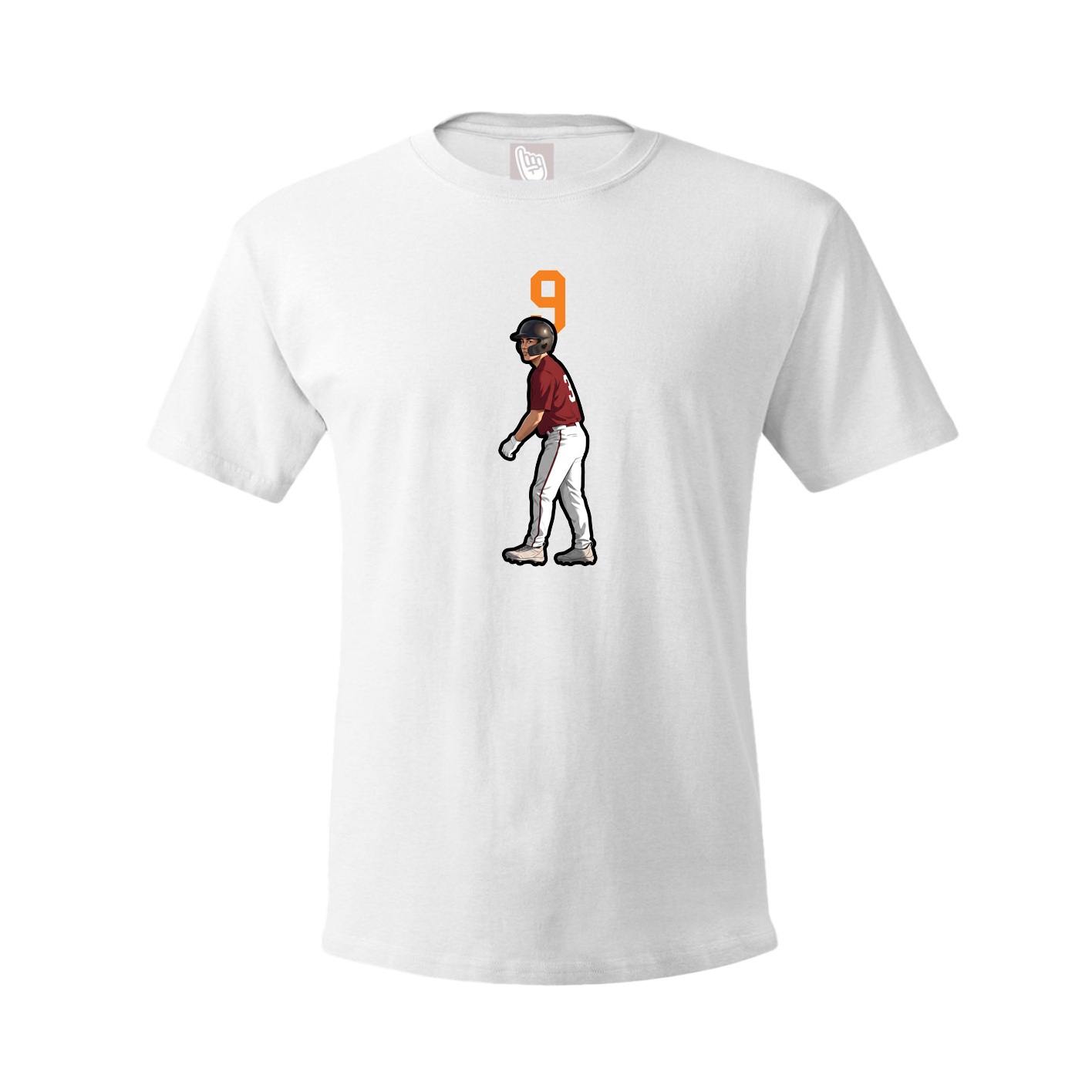 Youth Tee — Number Top in White
