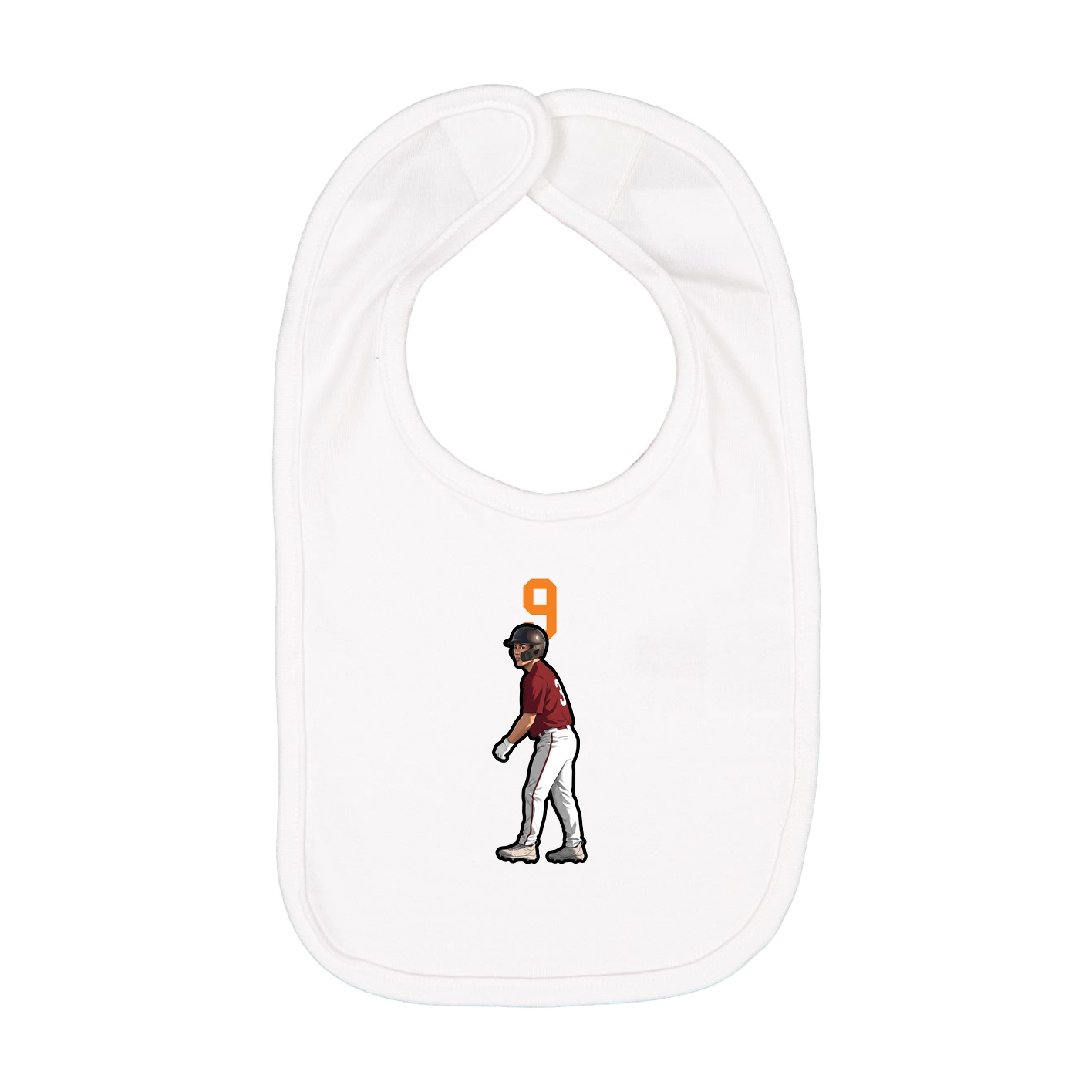 Infant Bib — Number Top in White