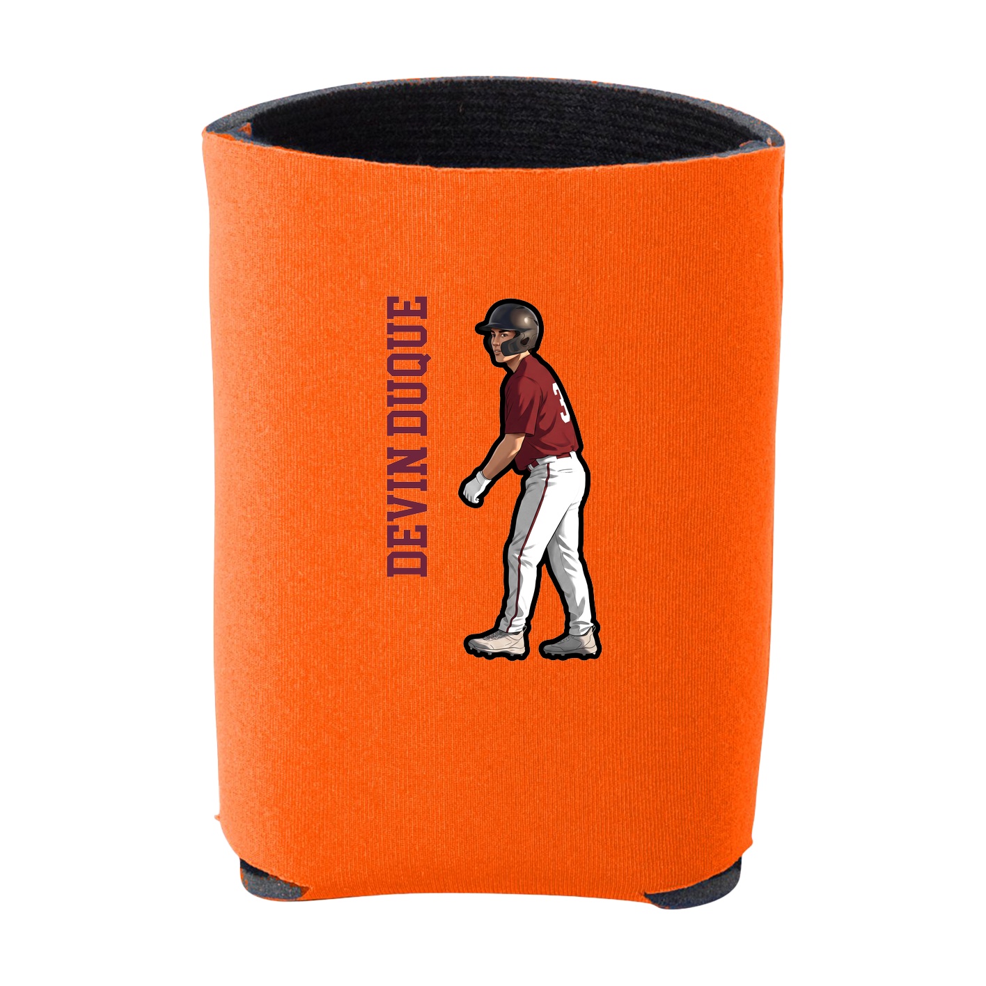 Can Holder — Name Vertical in Orange
