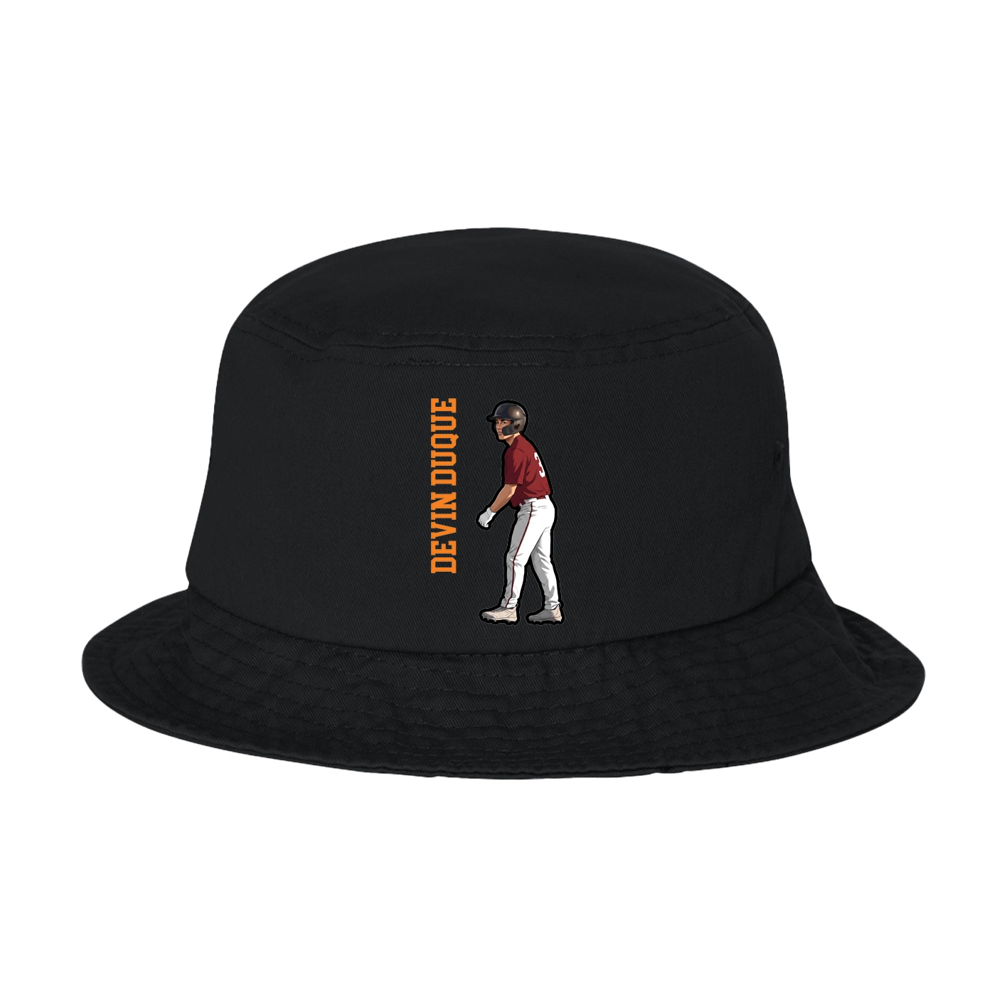 Bucket Cap — Name Vertical in Black