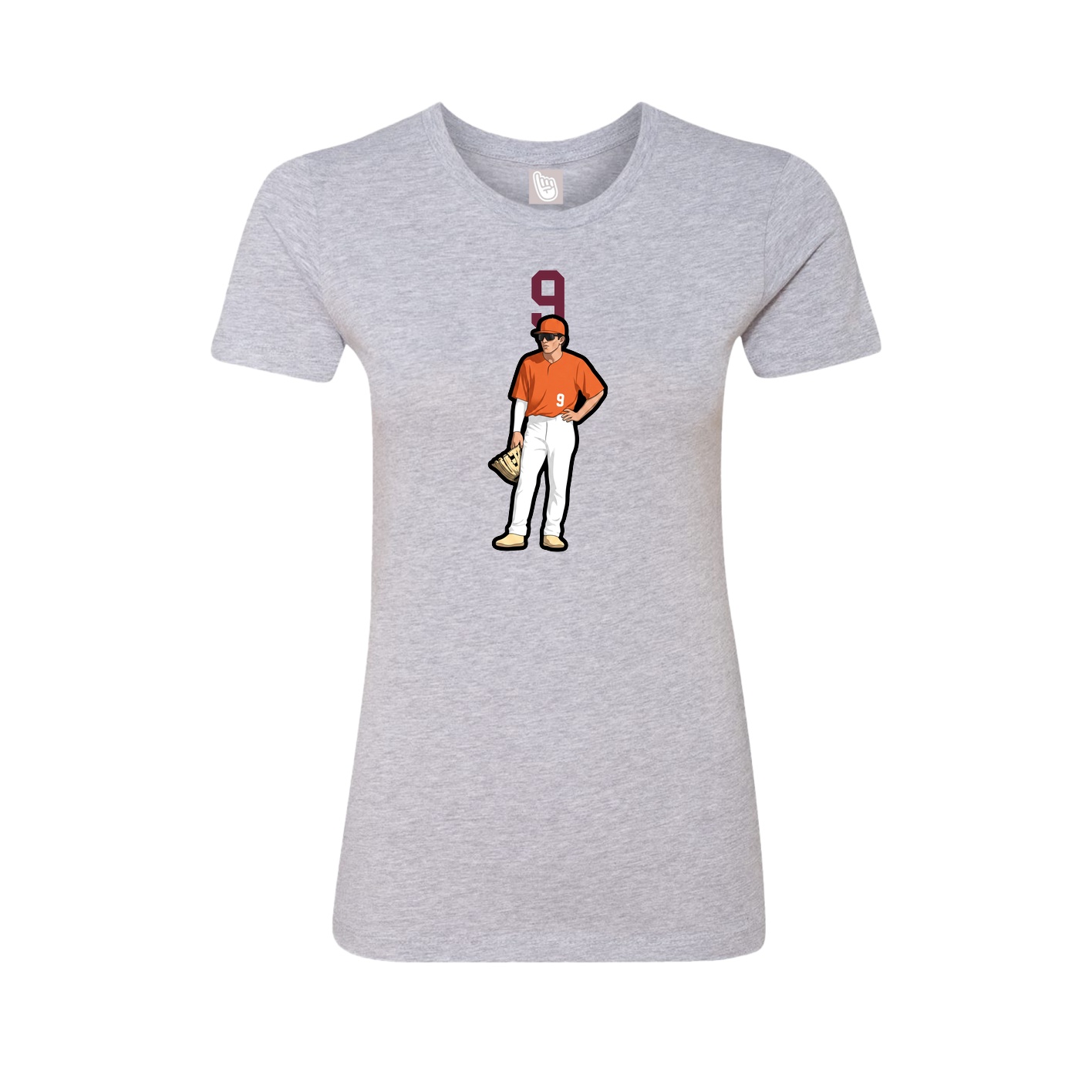 Womens Tee — Number Top in Grey