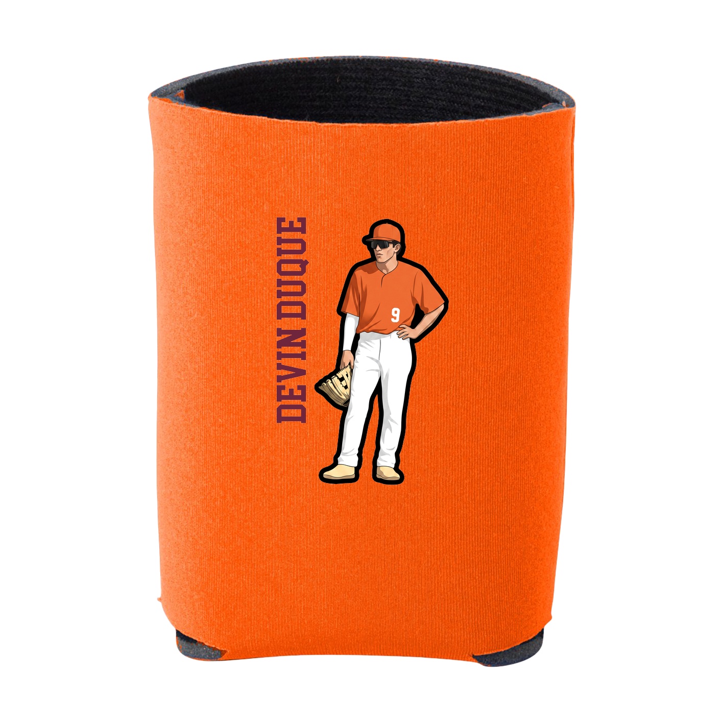Can Holder — Name Vertical in Orange