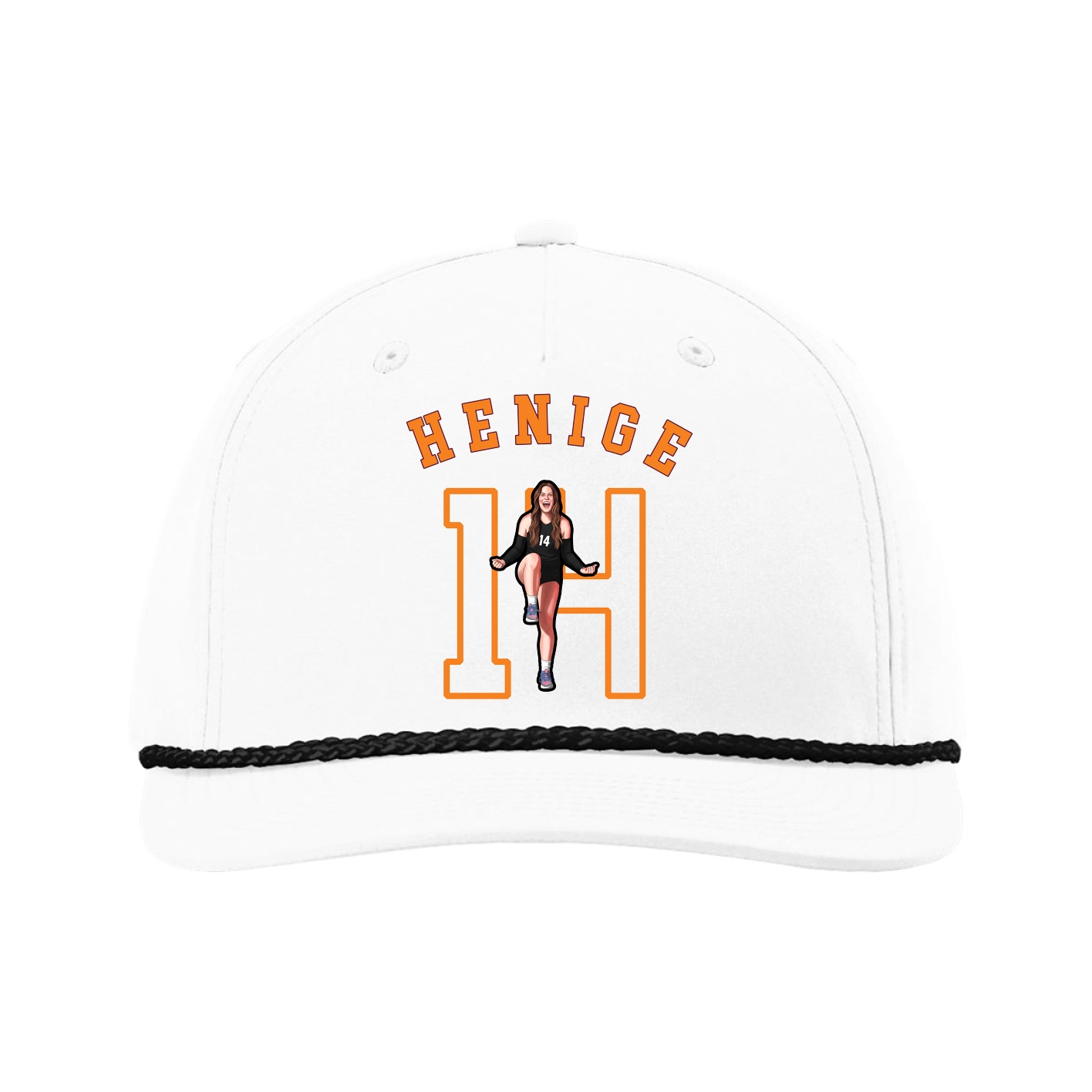 Five-Panel Classic Rope Cap — Shirsey Arch in White