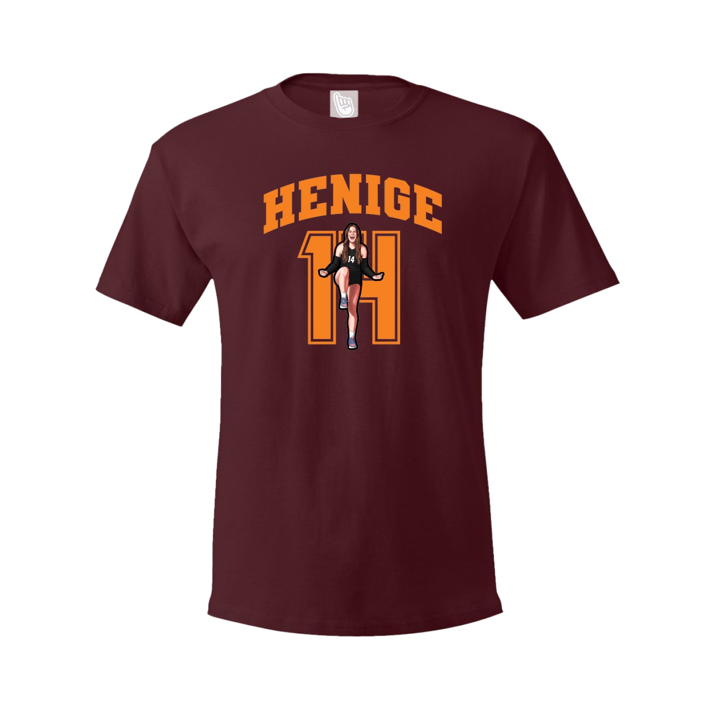 Tee — Number in Maroon