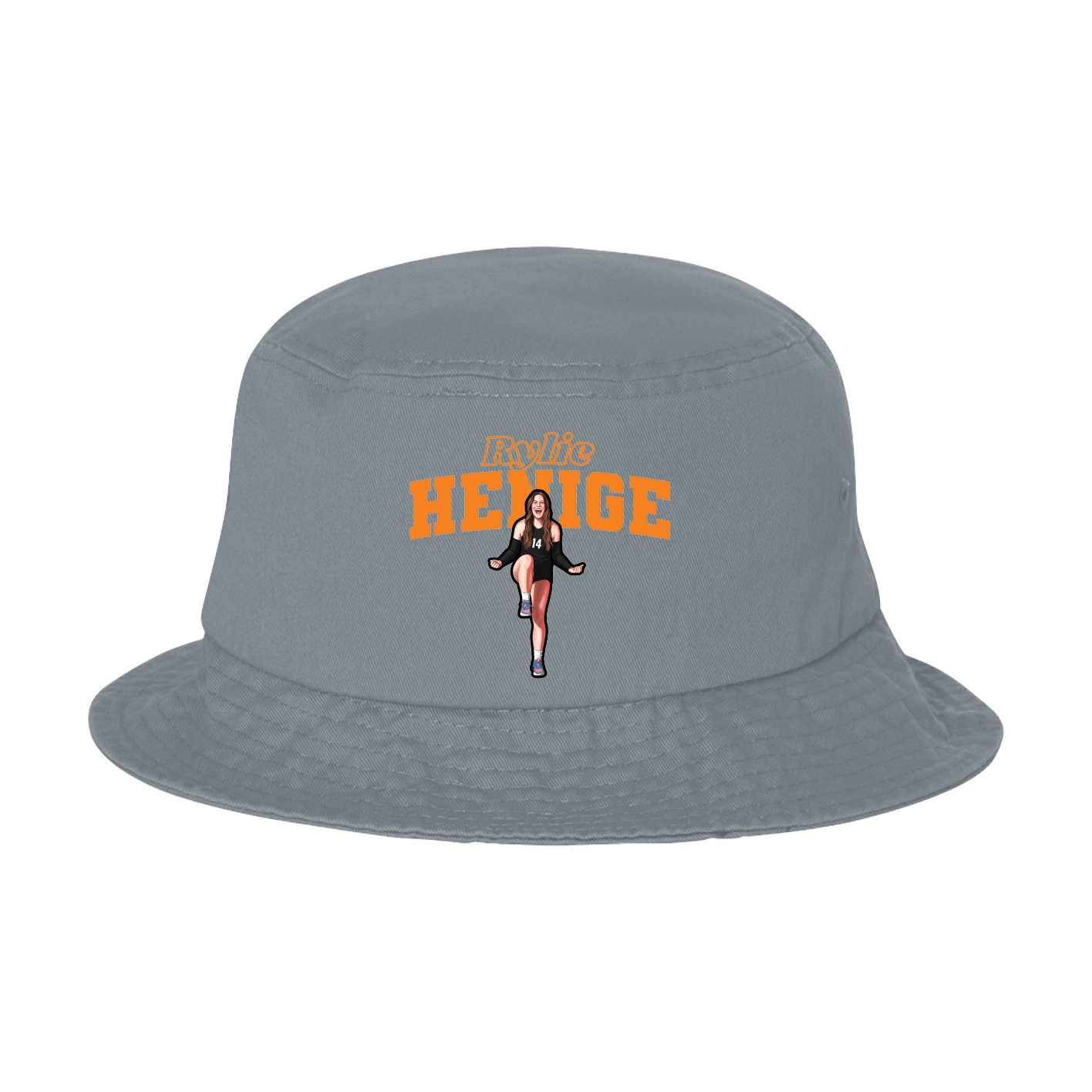 Bucket Cap — Name Arch in Grey