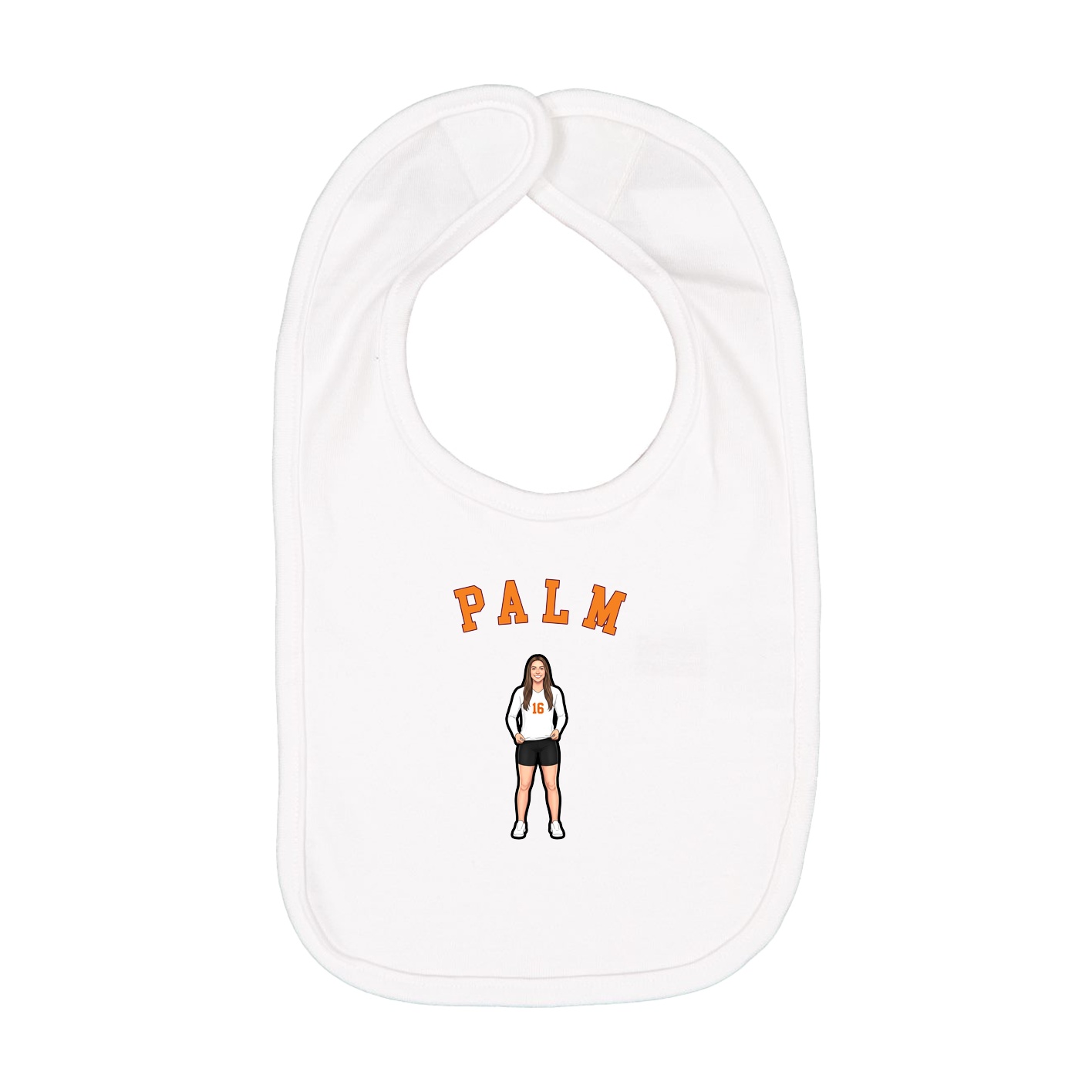 Infant Bib — Shirsey Arch in White