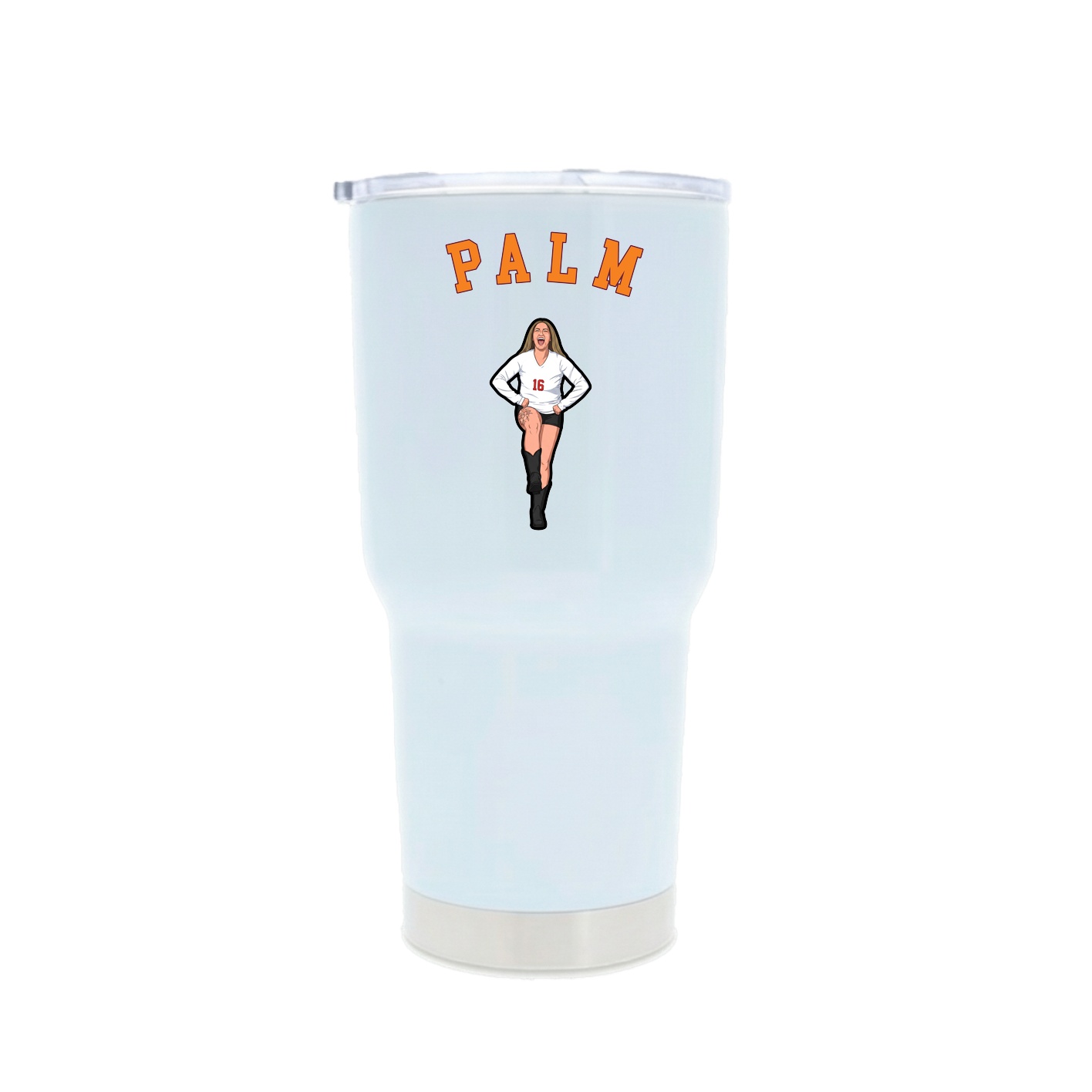 30oz Stainless Steel Tumbler — Shirsey Arch in White