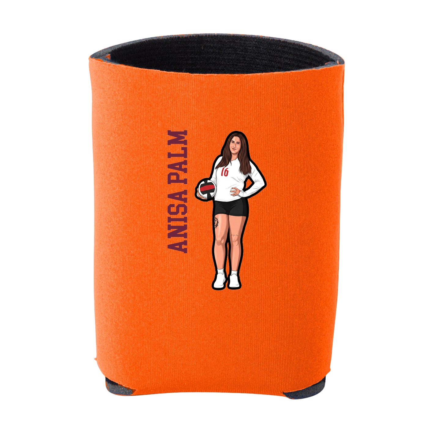 Can Holder — Name Vertical in Orange