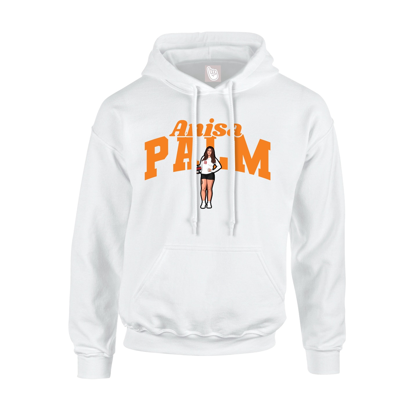 Youth Hoodie — Signature Arch in White