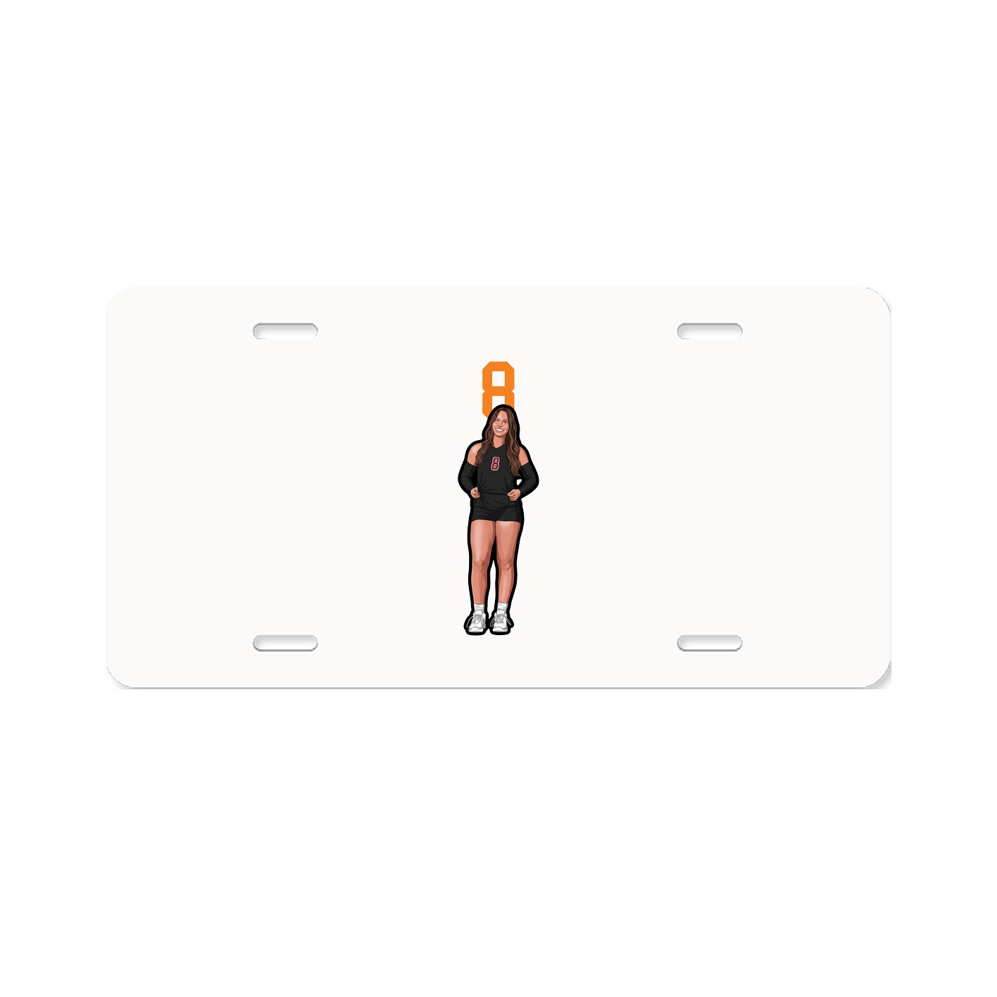 License Plate — Number Top in Classic