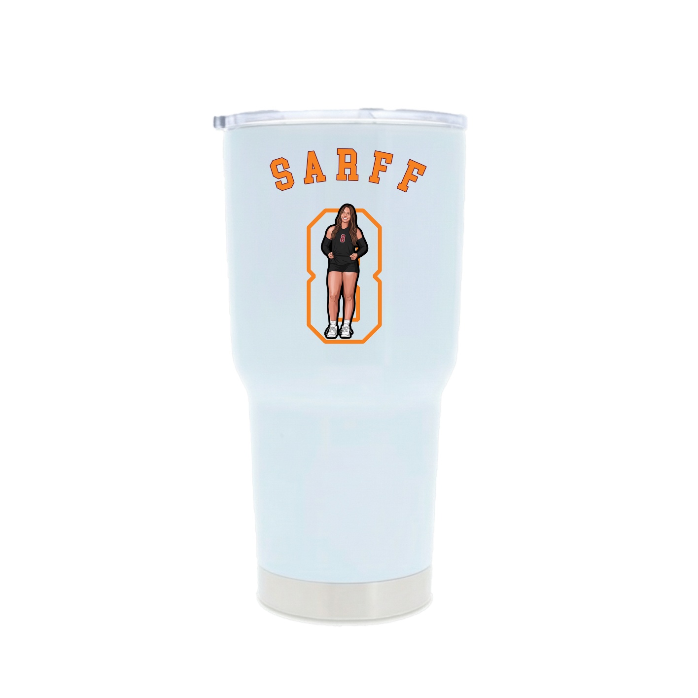 30oz Stainless Steel Tumbler — Shirsey Arch in White
